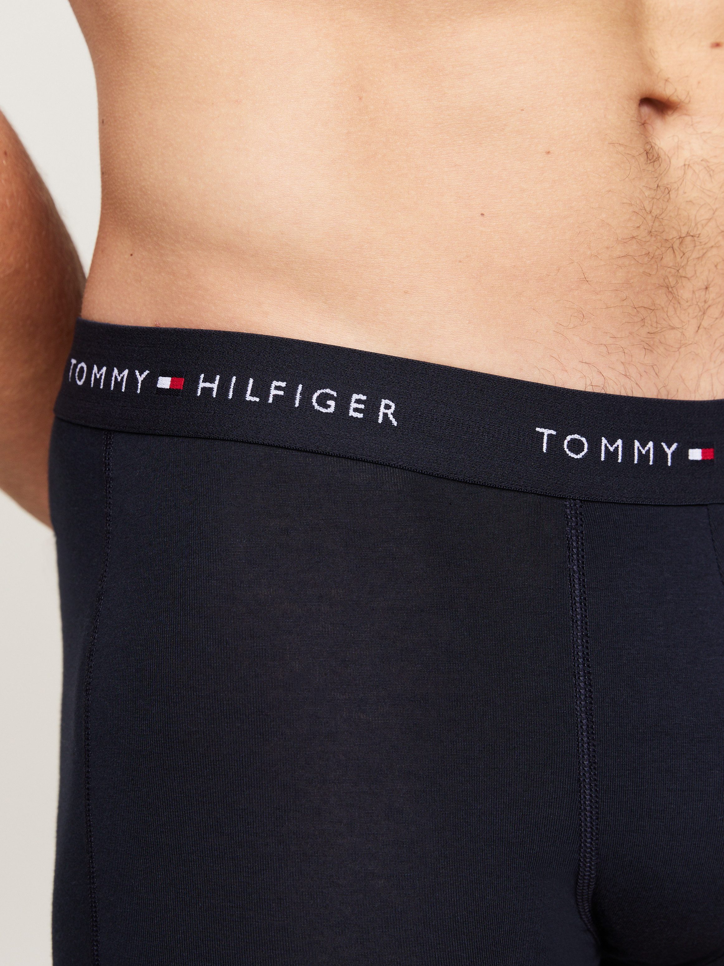 Tommy Hilfiger Underwear Boxershort 3P WB TRUNK met contrasterende logo-band (3 stuks)