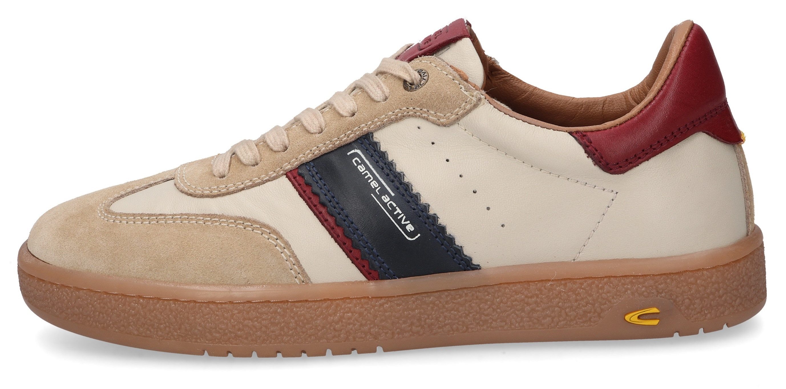 camel active Sneakers , veterschoen, retro sneaker, vrijetijdsschoen met logo-opdruk