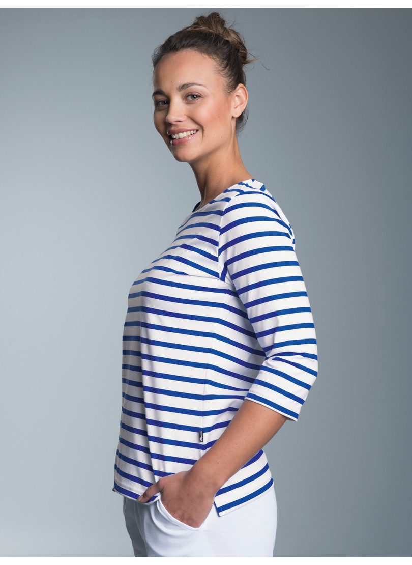 Trigema Longsleeve TRIGEMA Driekwartarm shirt met streepjespatroon (1-delig)