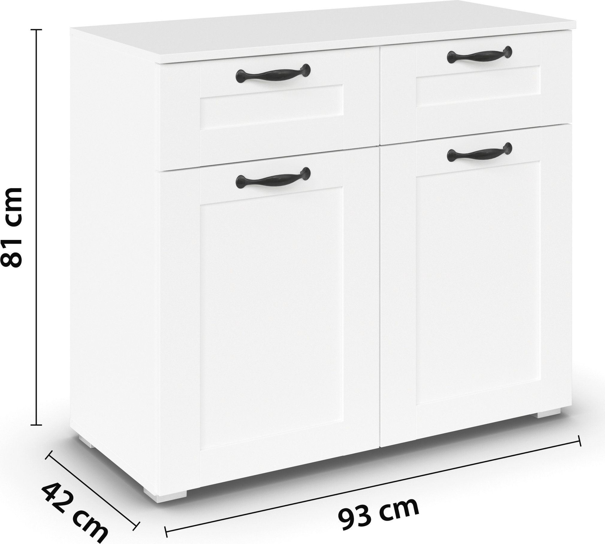 rauch Kast met laden en deuren Cottage by Aditio in scandinavisch landhuisstijl, 2 lades met softclose-functie