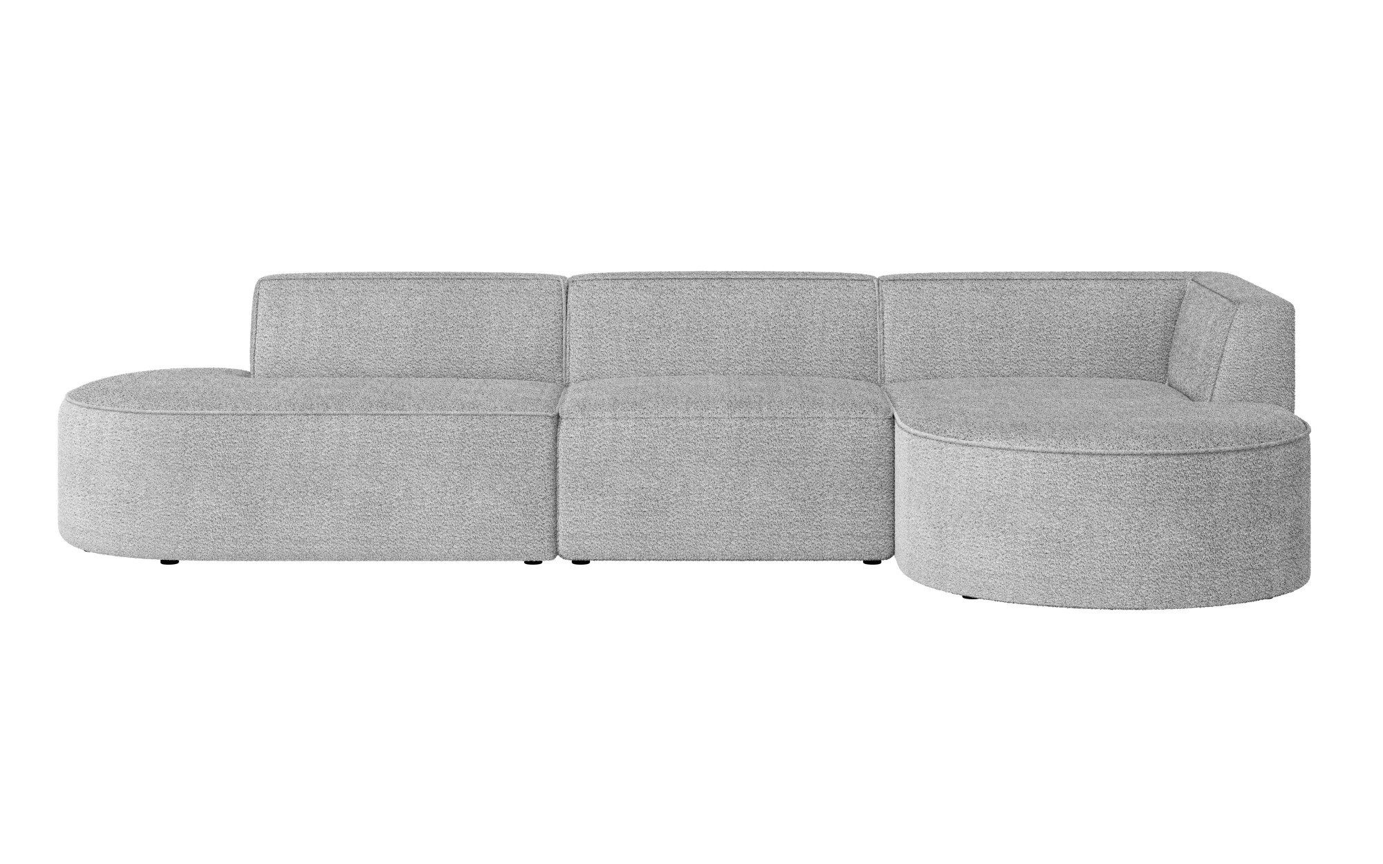 andas Hoekbank EIVIND designerbank met ottomane rechts/links, B/D/H: 343/159/72 cm