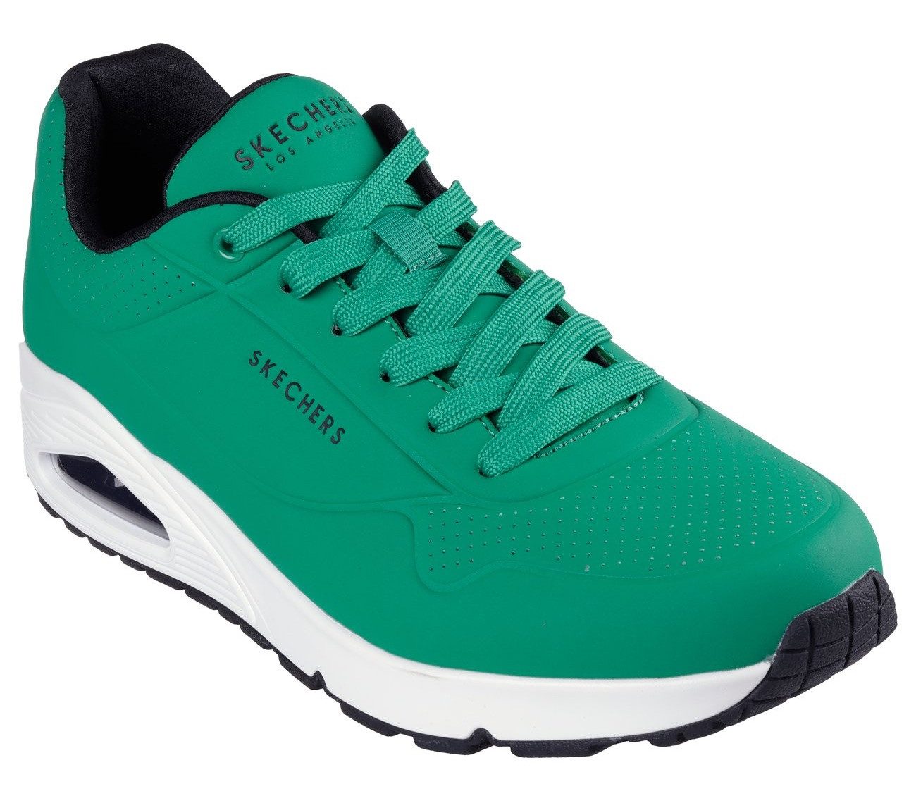 Skechers Sneakers Uno - Stand on Air Vrijetijdsschoen, lage schoen, veterschoen met air-cooled memory foam heren veterschoenen maat 48,5 groen