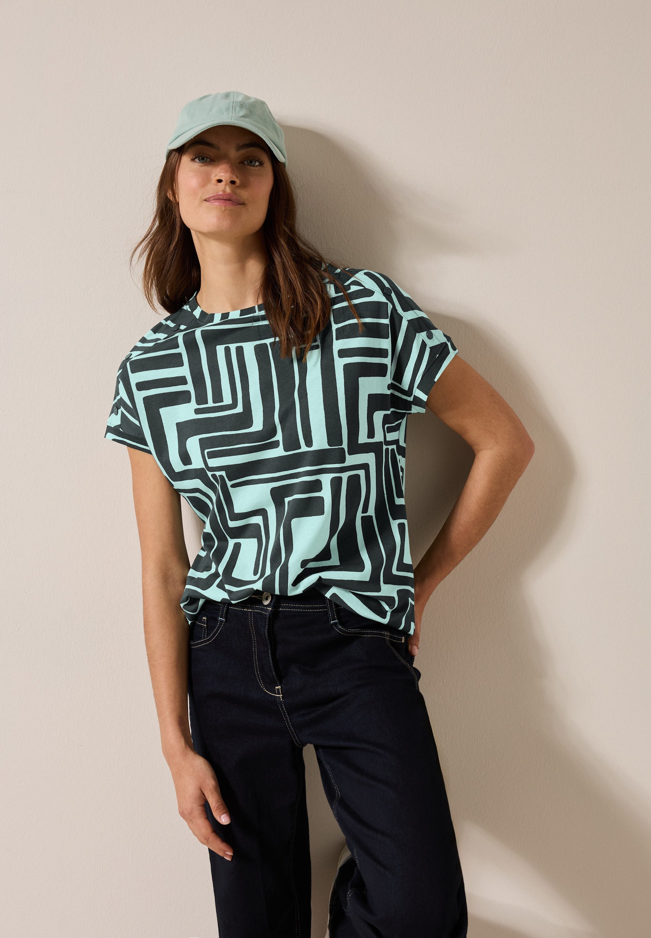 Cecil T-shirt met print all-over