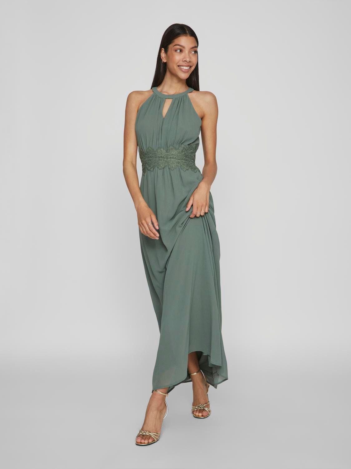 Vila Maxi-jurk VIMILINA HALTERNECK MAXI DRESS NOOS