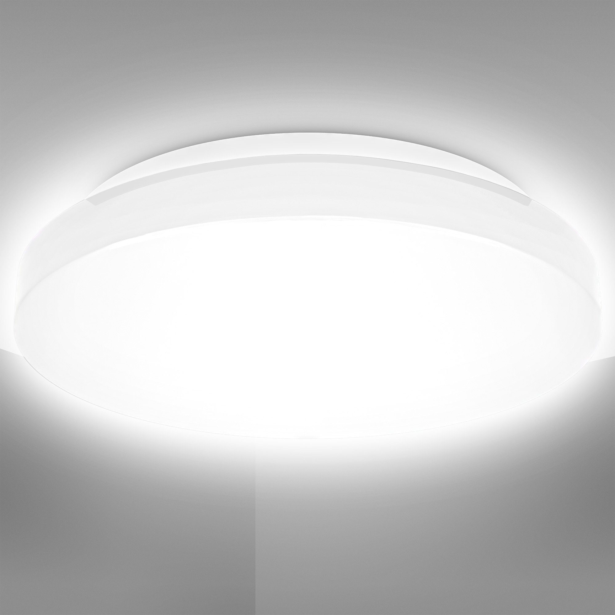 B.K.Licht Led-plafondlamp BK_DB1296 LED Bad-Deckenleuchte, Ø28,8cm, IP44-Spritzwasserschutz