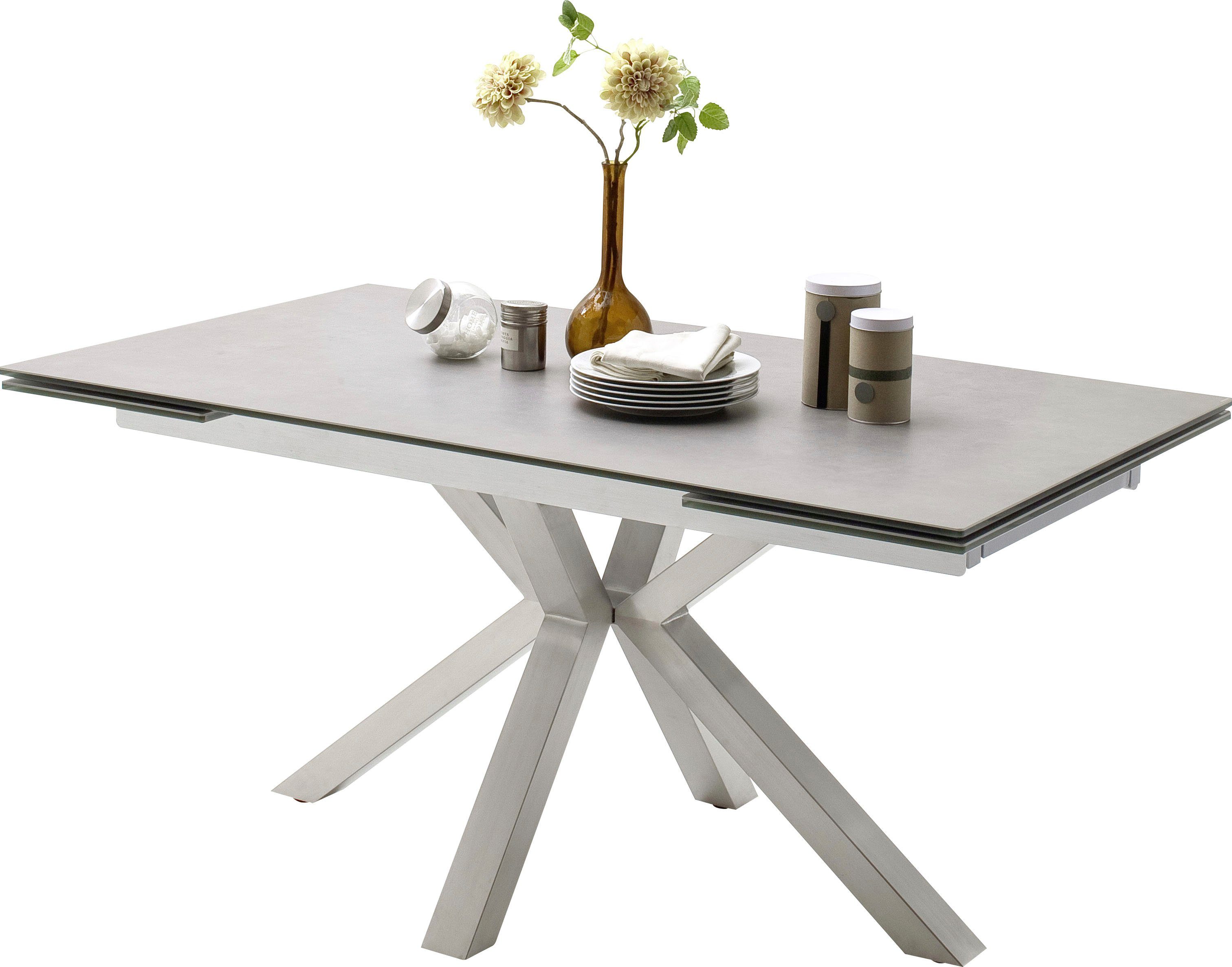 MCA furniture Eettafel Nagano Eettafel glas-keramiek met uittrekbaar deel aan de kopse kant