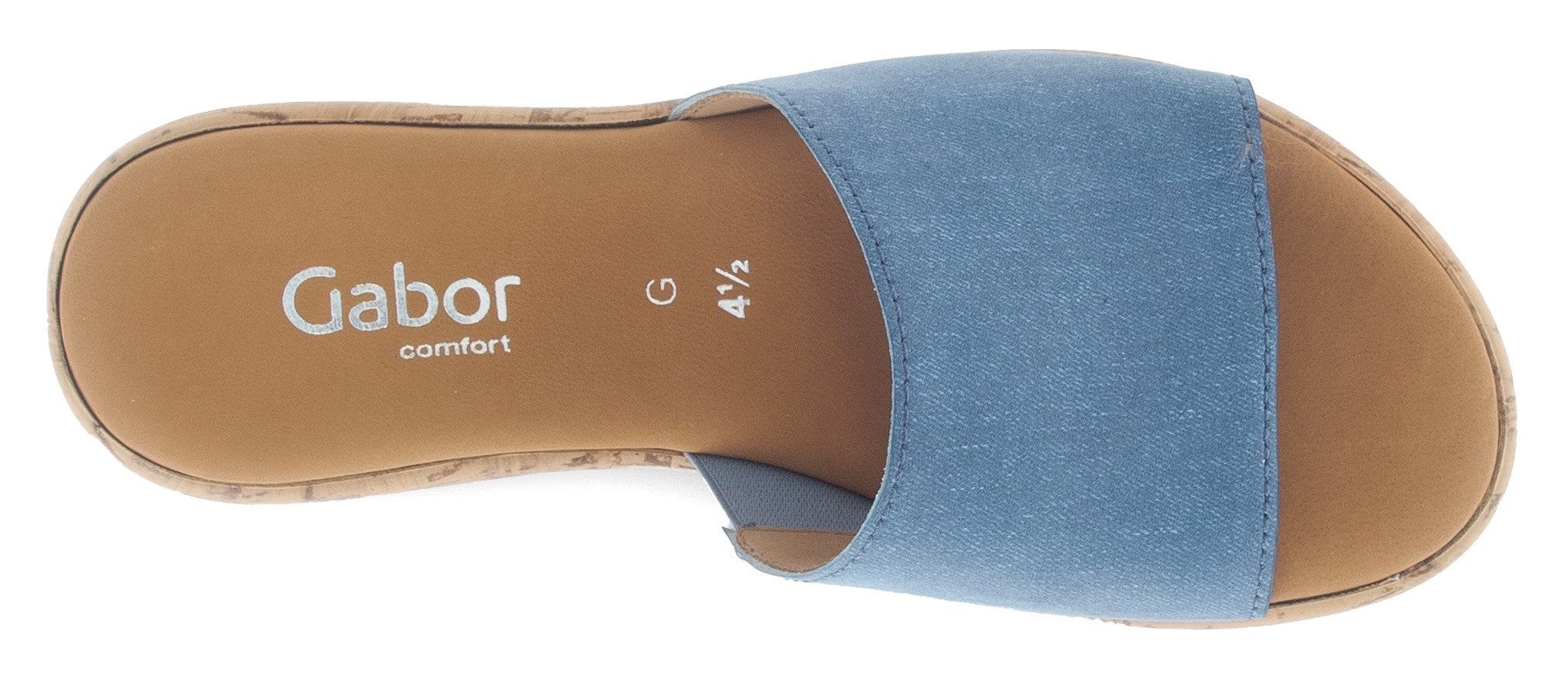 Gabor Slippers Rhodos , zomerschoen, comfortabele schoen, klein elastiek, breedte g (=breed)