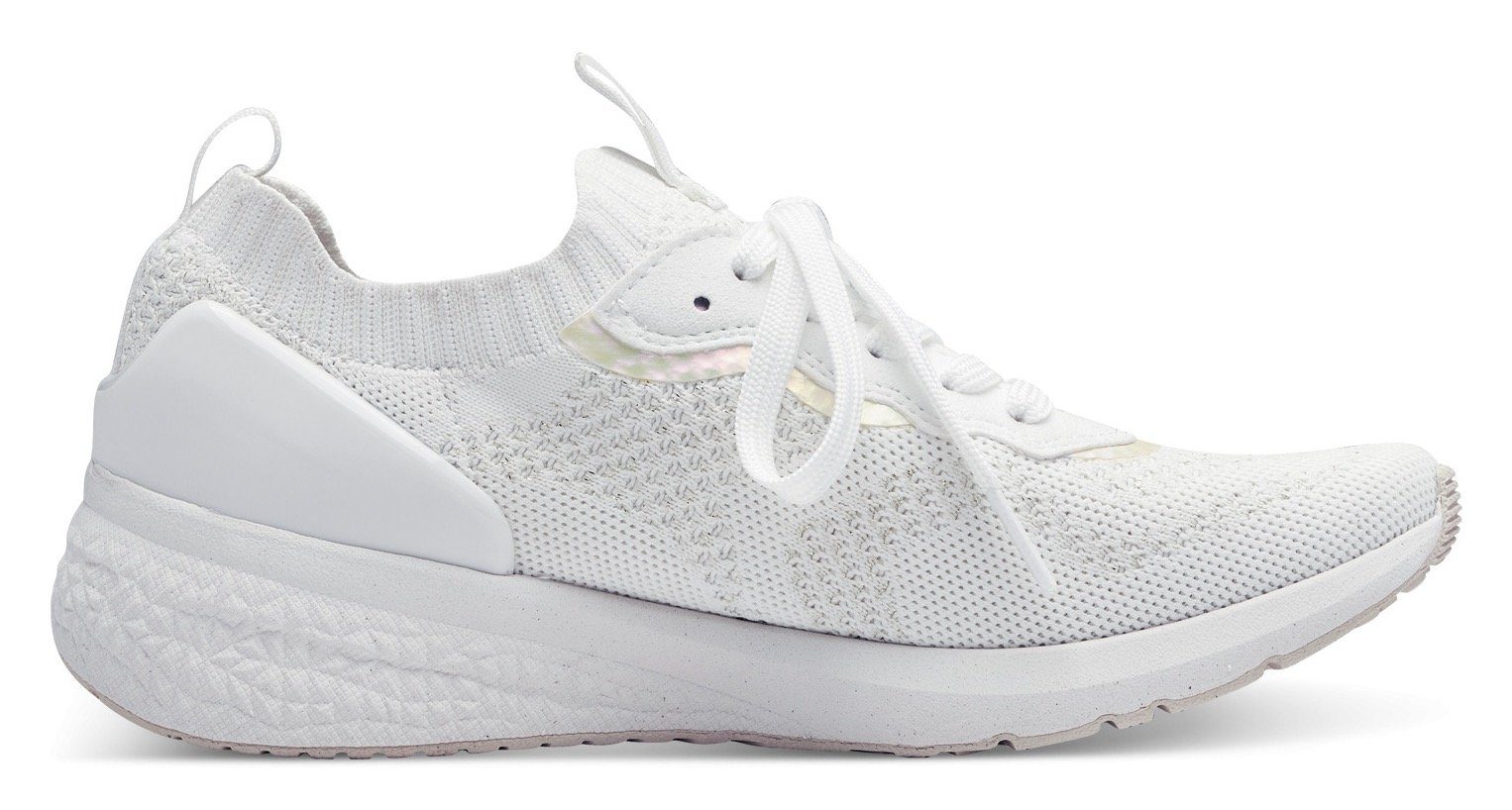 Tamaris Slip-on sneakers vrijetijdsschoen, lage schoen, veterschoen met opgezette sierveters