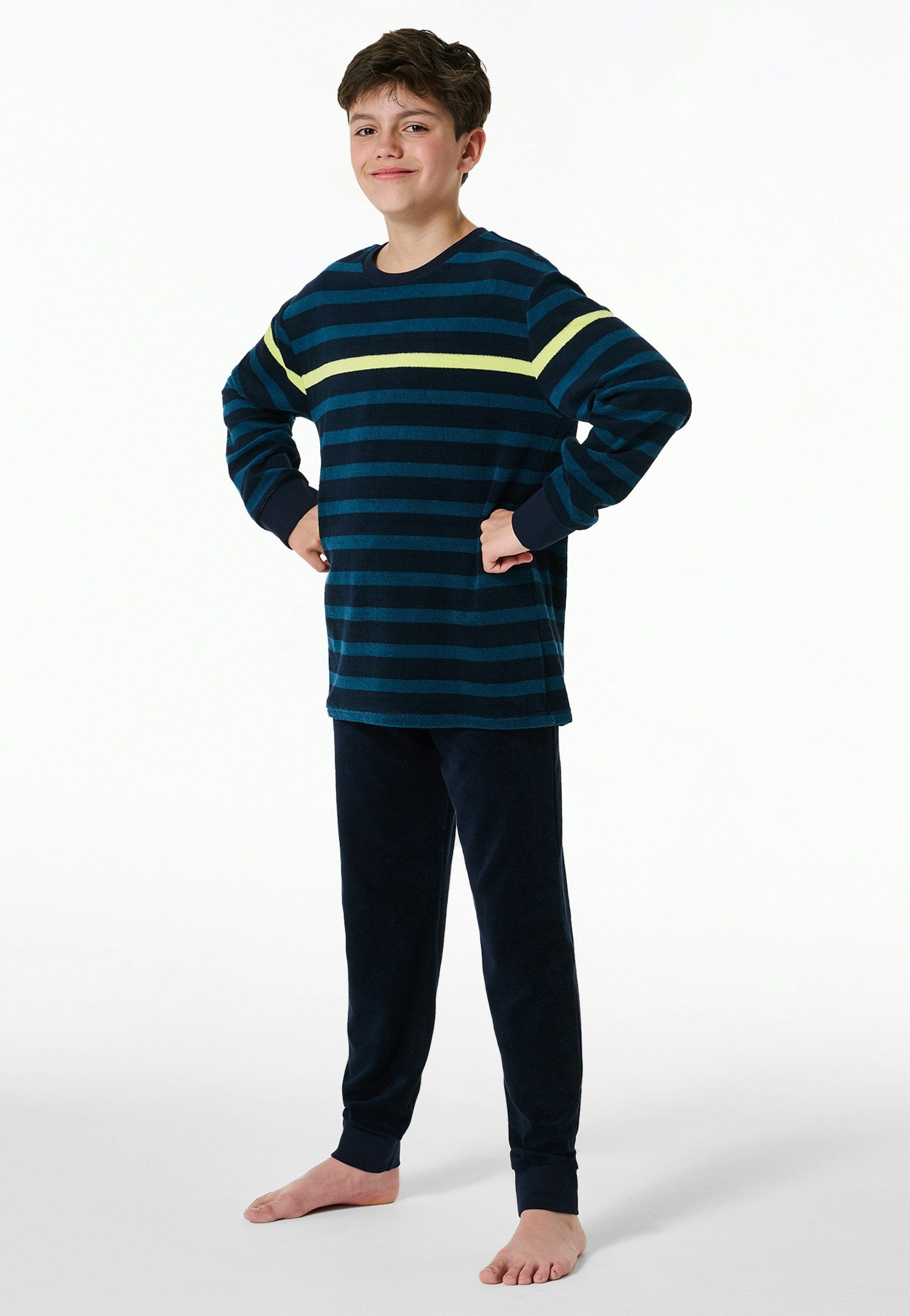 Schiesser Pyjama met color-block bovenstuk (2-delig)