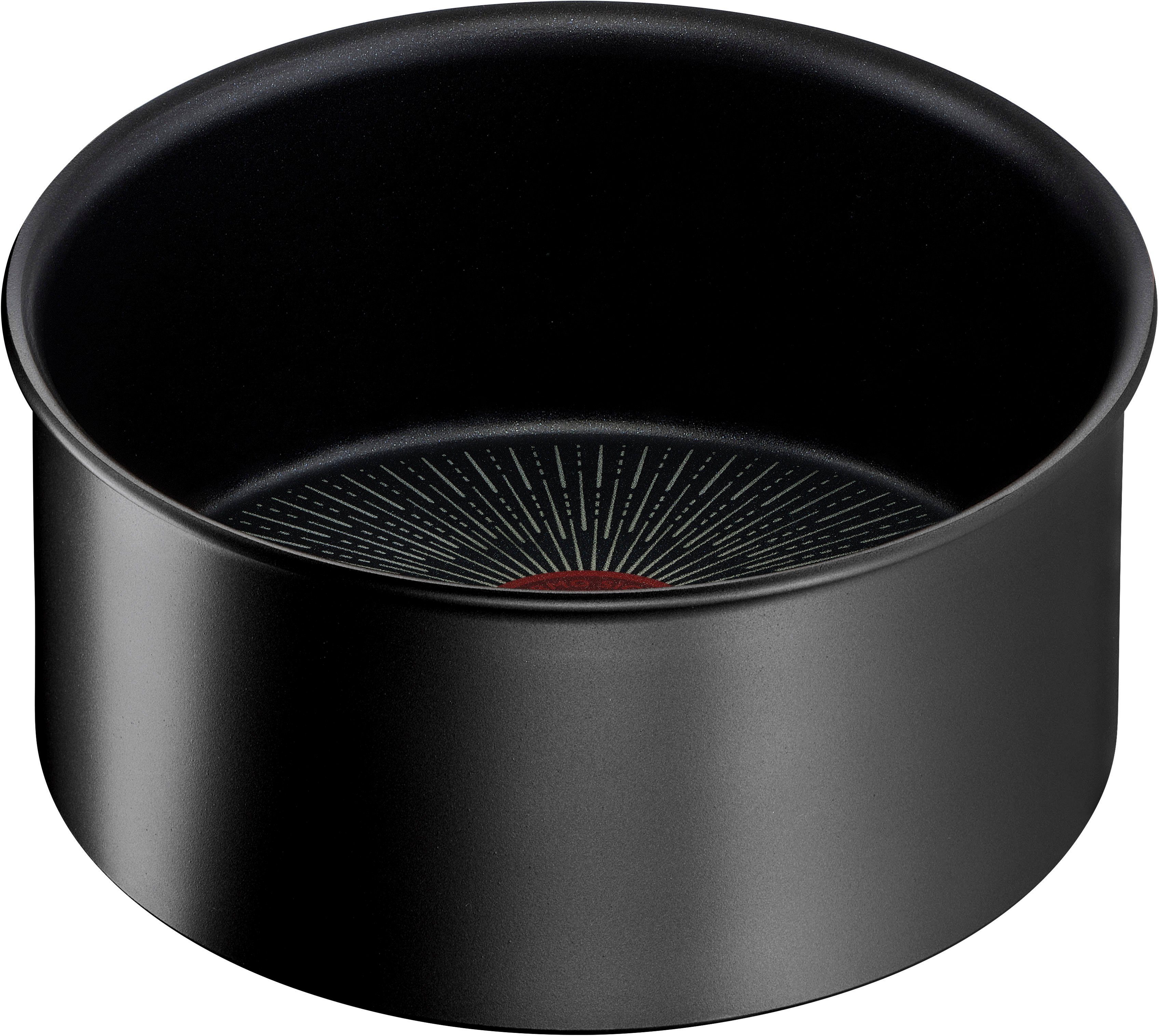 Tefal Pannenset Ingenio Unlimited L76391 opvouwbaar, ruimtebesparend, titanium 6x anti-aanbakcoating (set, 4-delig)