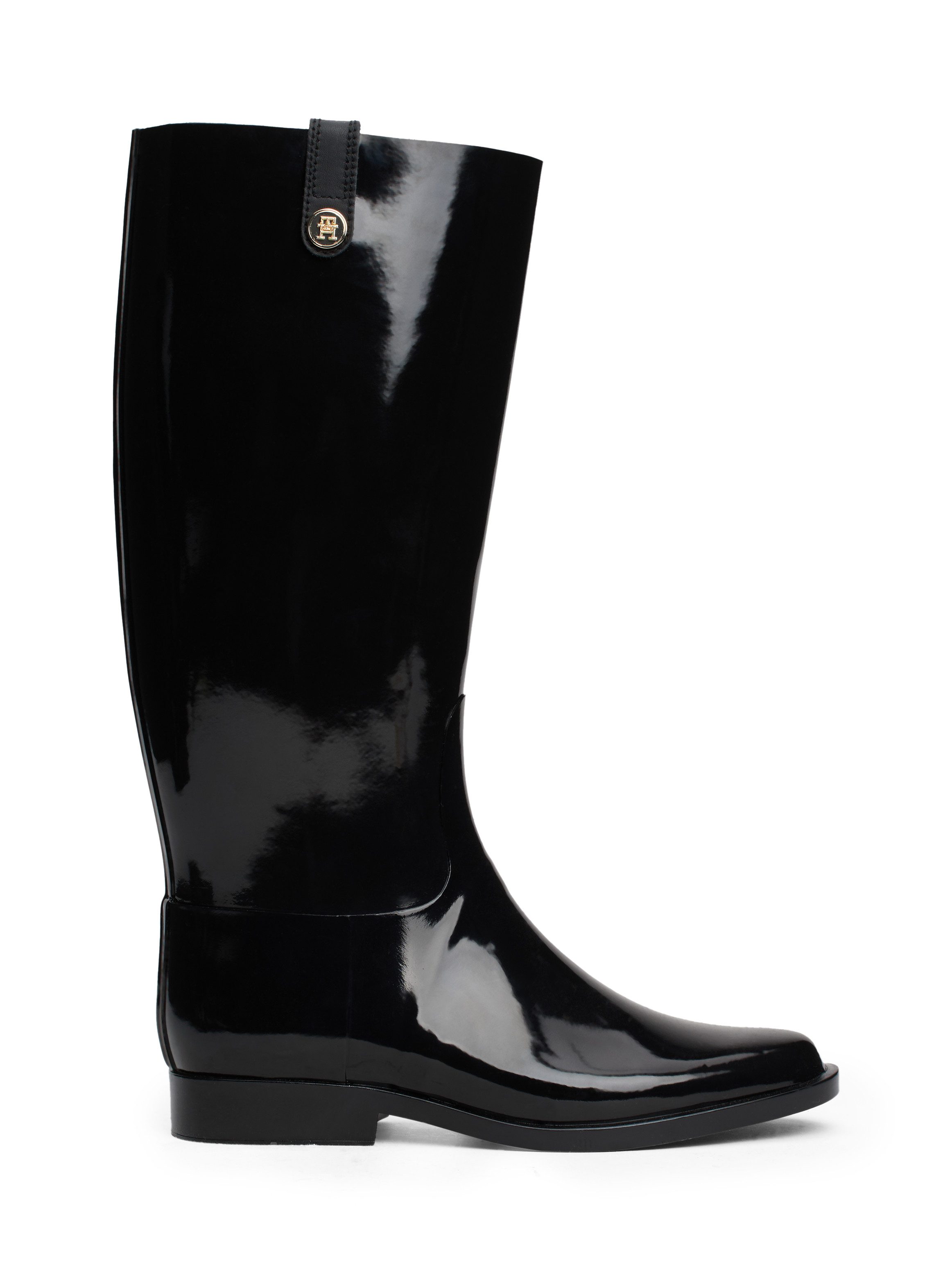 Tommy Hilfiger Laarzen TH STUD RUBBER LONG RAINBOOT gummlaarzen, hoge laarzen, instaplaarzen met th-logo-niet