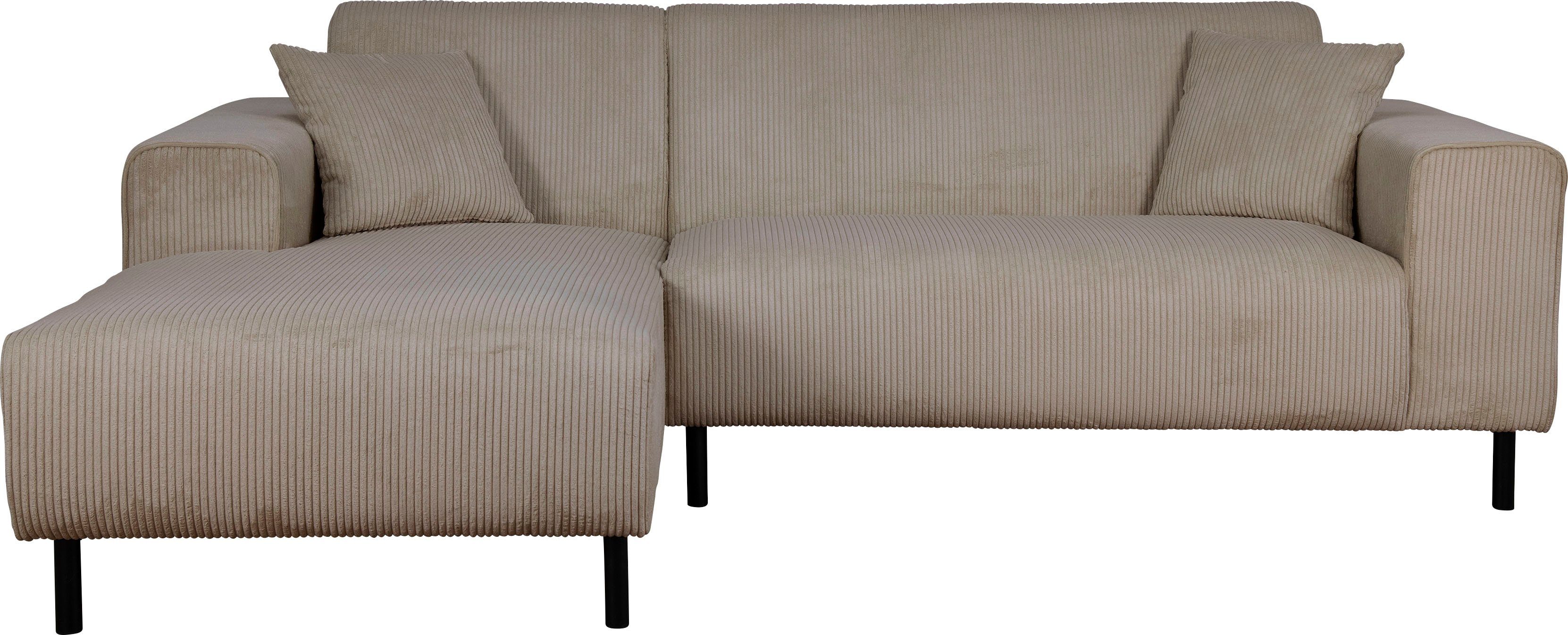 Home affaire Hoekbank ARROS L-vorm met golfondersteuning, afmetingen B/D/H: 235/163/81 cm incl. sierkussens, met recamiere rechts/links bestelbaar, ook in cord
