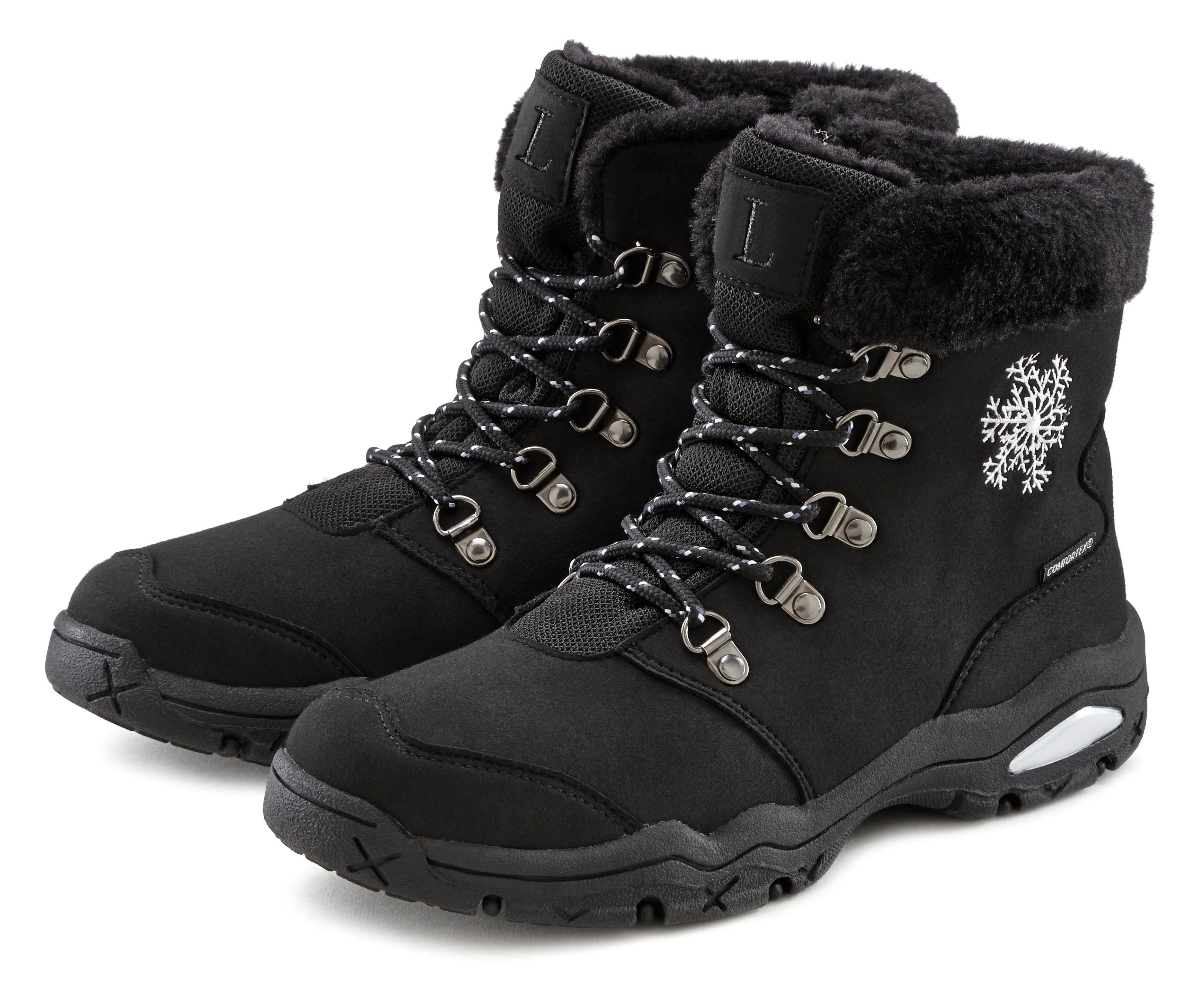 Lascana Winterlaarsjes Boots met een warme voering en windwerend en waterafstotend tex-membraan