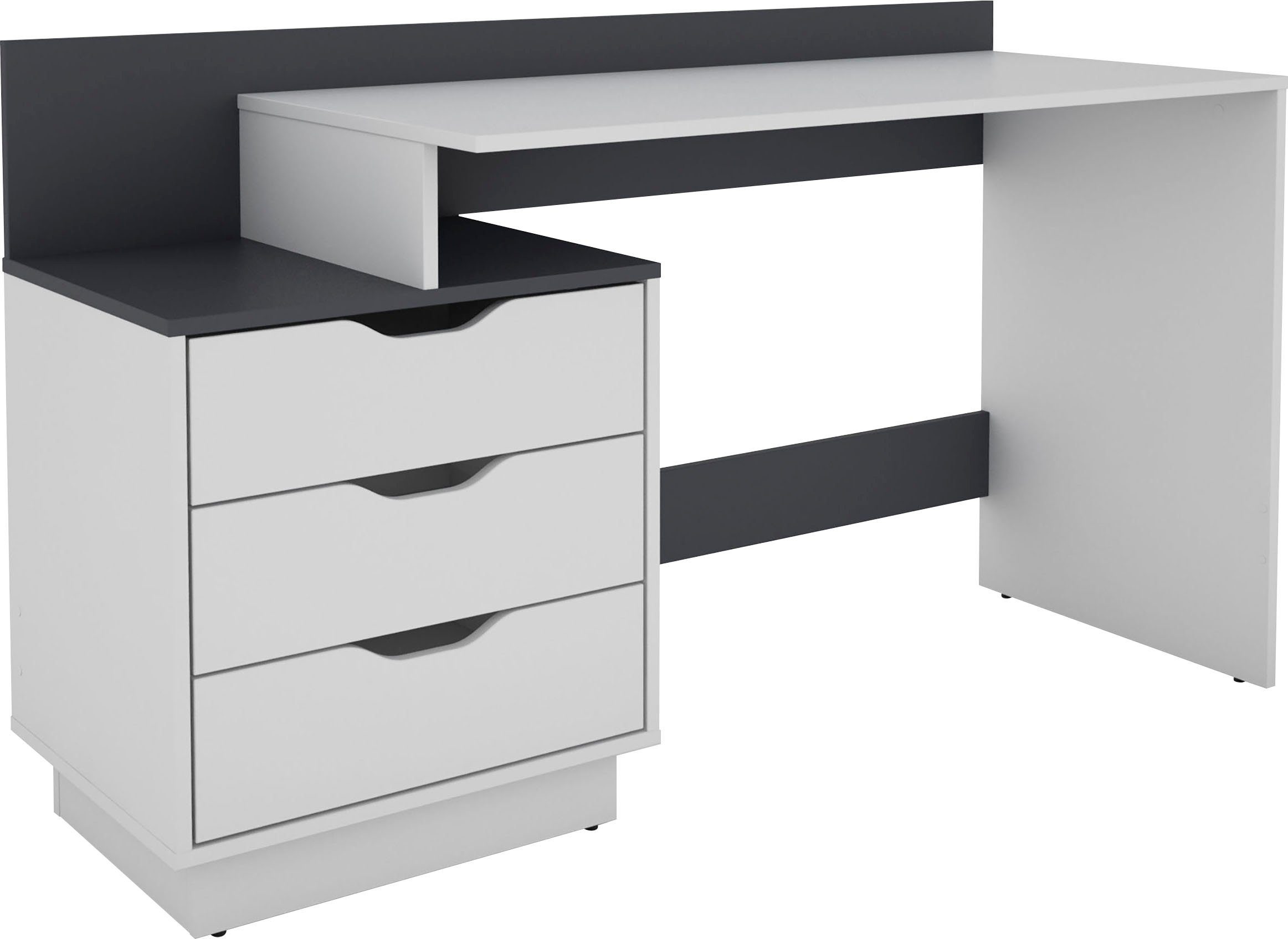 byLIVING Bureau Bern, modern pc-bureau met veel bergruimte, breedte 138 cm, rechts of links te monteren