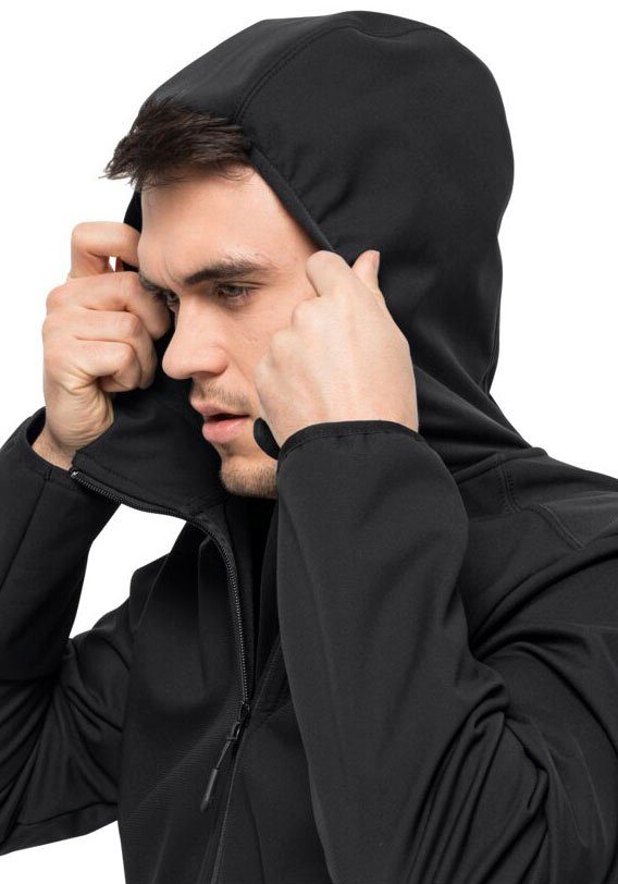 Jack Wolfskin Softshell-jack BORNBERG HOODY winddicht, waterafstotend
