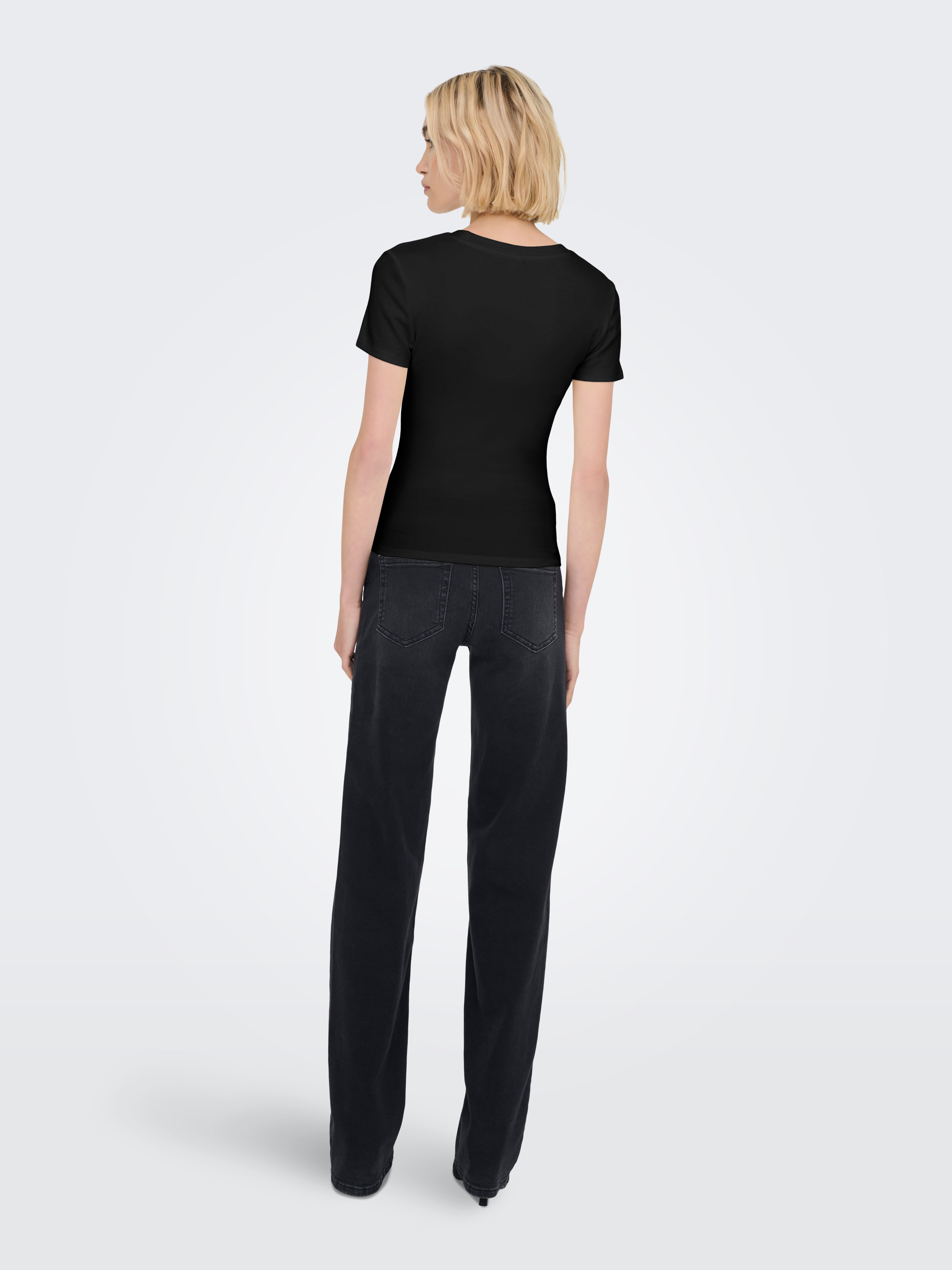 Only Shirt met korte mouwen ONLARNHEM S/S RHINESTONE TOP JRS