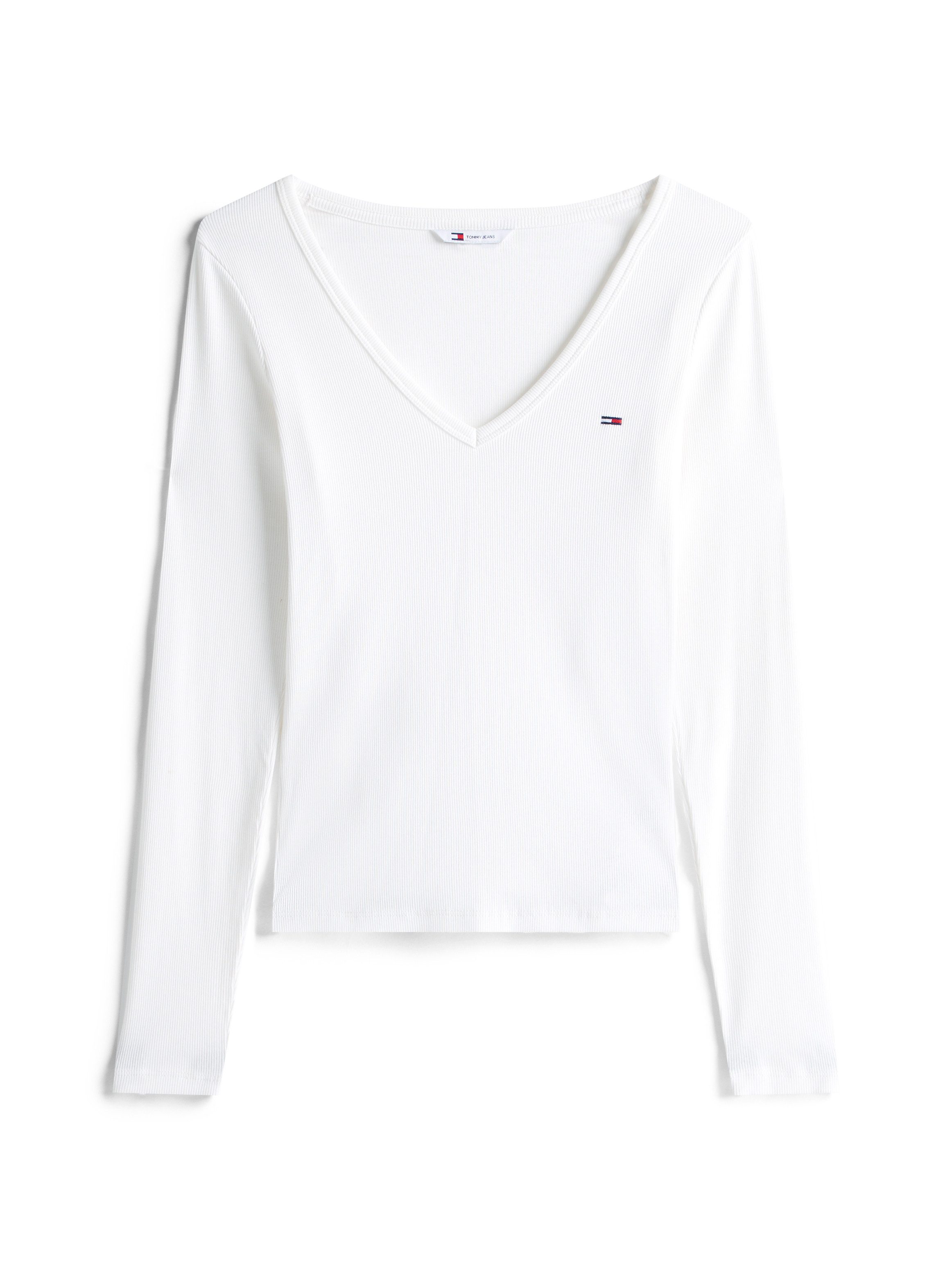 TOMMY JEANS Shirt met lange mouwen TJW SLIM ESSENTIAL RIB V LS