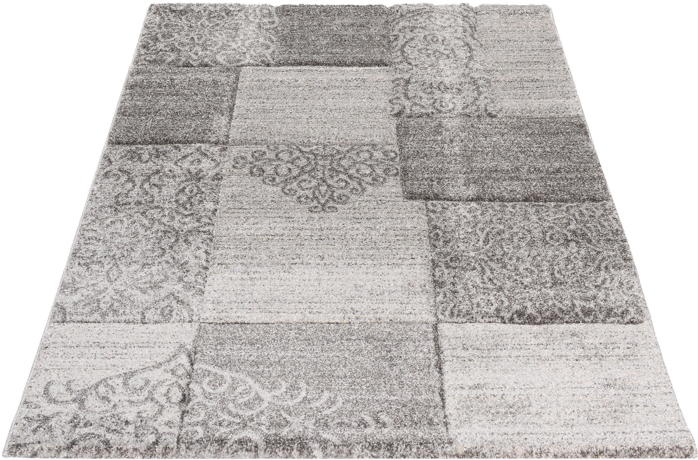 Sehrazat Vloerkleed Trend 7425 Korte pool, reliëfstructuur, woonkamer