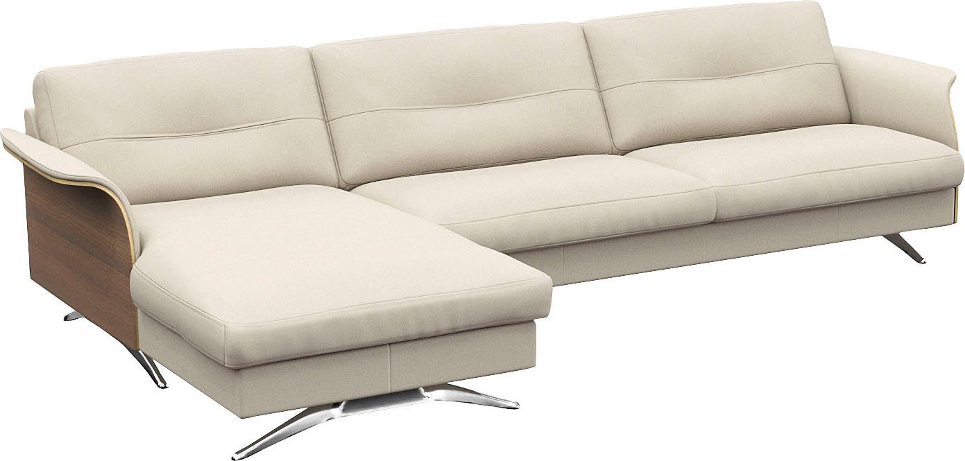 FLEXLUX Hoekbank Glow designbank, comfortabel en comfortabel door hoogwaardige zitconstructie