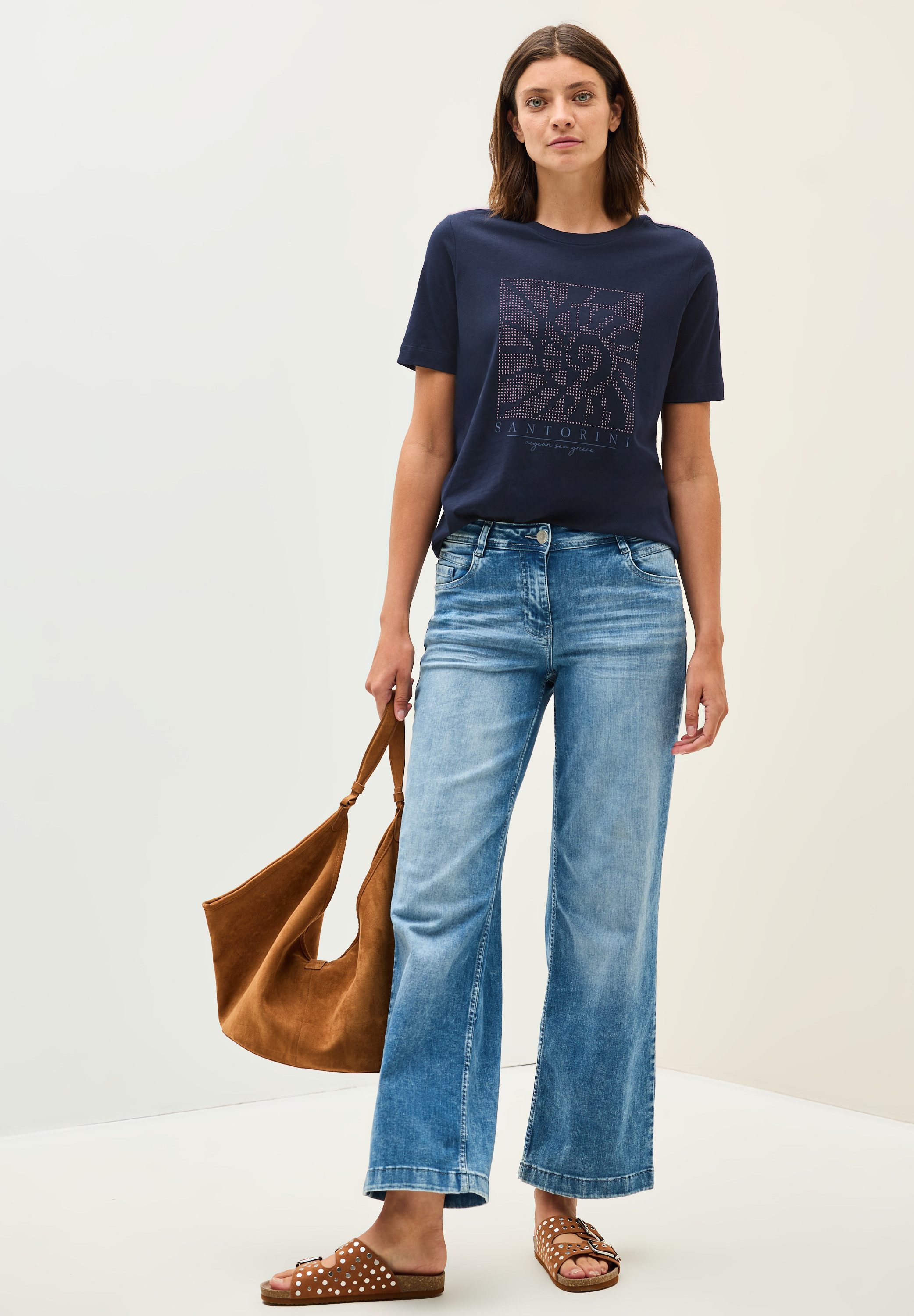 Cecil T-shirt met siersteentjes