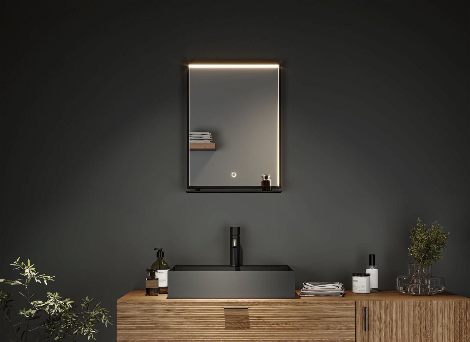 Paulmann Led-wandlamp Spiegel Miro vierkant IP44 11W 450x600 230V