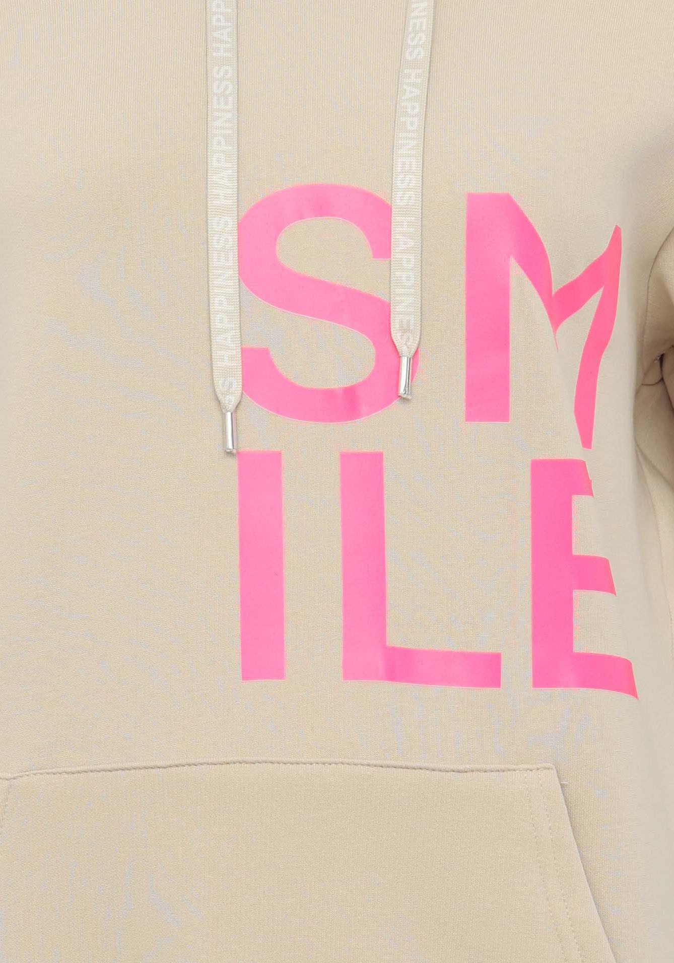 Zwillingsherz Hoodie Alissa met smile-print