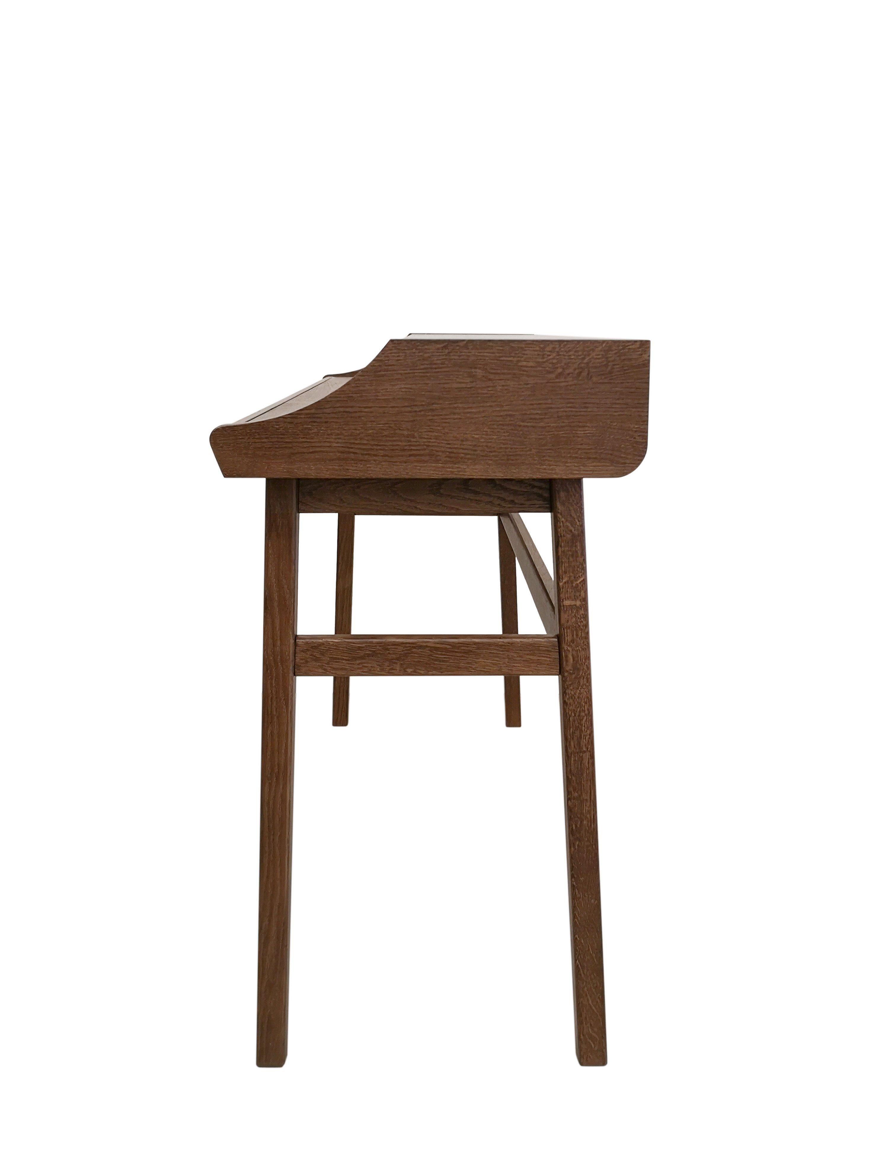 Woodman Bureau Carteret chique houtfineer in notenkleur, frame massief hout, breedte 115 cm