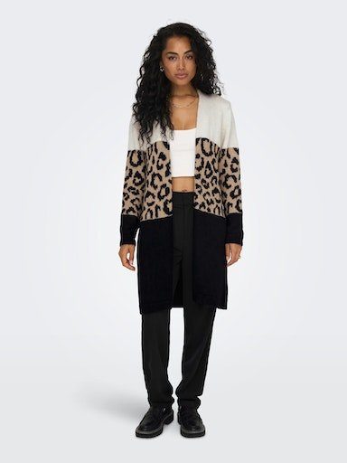 Only Vest ONLJADE ANIMAL LS CARDIGAN CC KNT