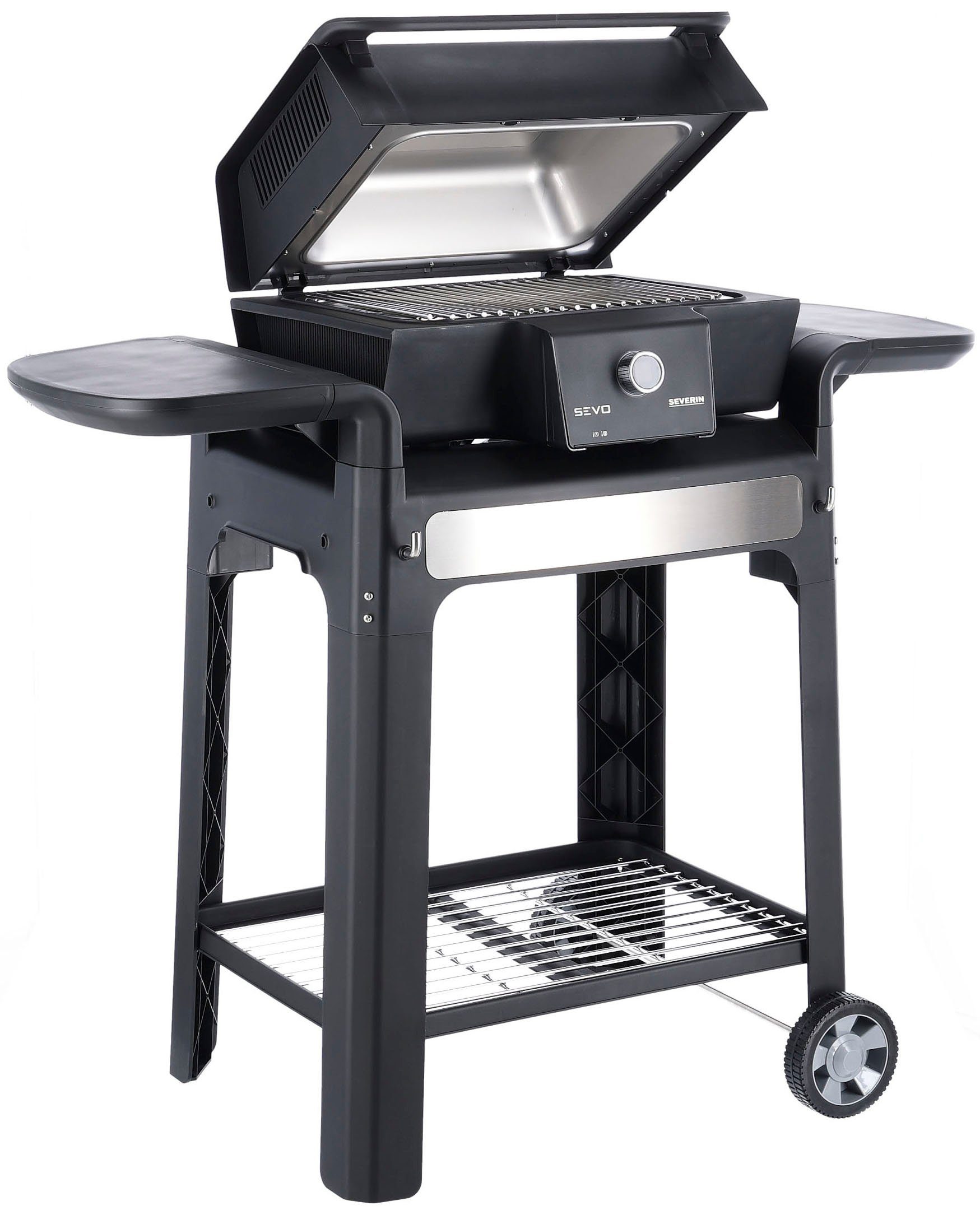 Severin Staande elektrische barbecue SEVO GTS PG 8107 snelle start, safe touch-oppervlak, ook als tafelgrill te gebruiken