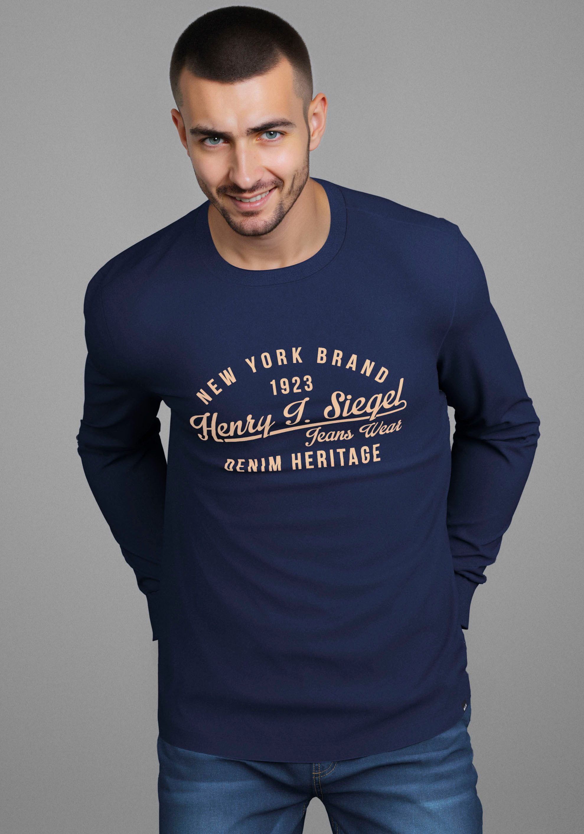 H.I.S Shirt met ronde hals Nieuwe collectie!