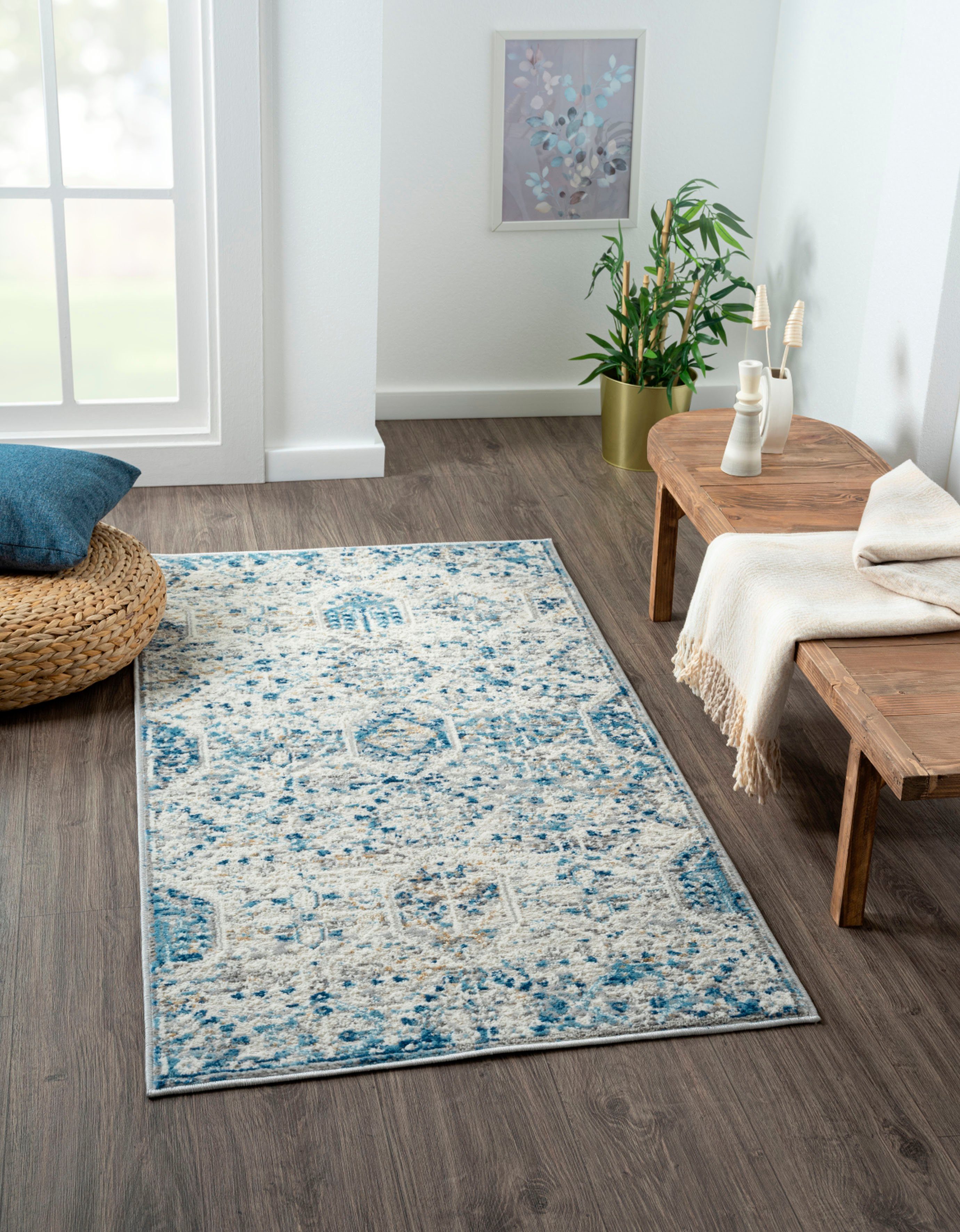 Myflair Möbel & Accessoires Vloerkleed My Heriz 2 Kortpolig, klassiek oosters ontwerp, bijzonder zacht door microvezel moderne vloerkleden maat 80 cm