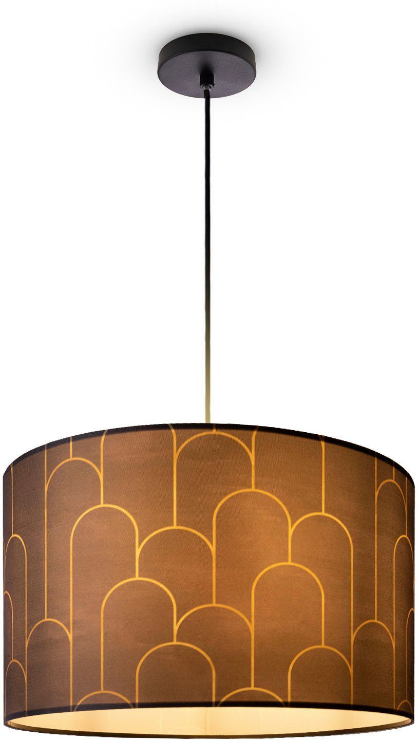 Paco Home Hanglamp Hugo Pillar Hanglamp vintage woonkamerlamp met lampenkap modern