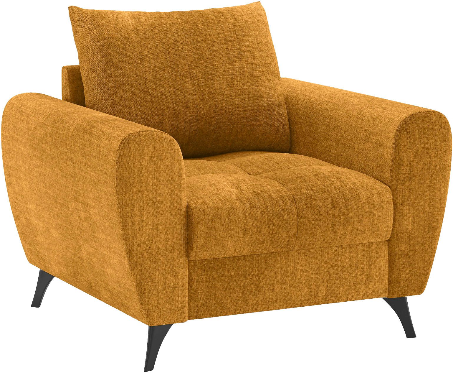 Mr. Couch Fauteuil Blackburn II Passend bij de set, met koudschuimvering tot 140 kg belastbaar fauteuils geel