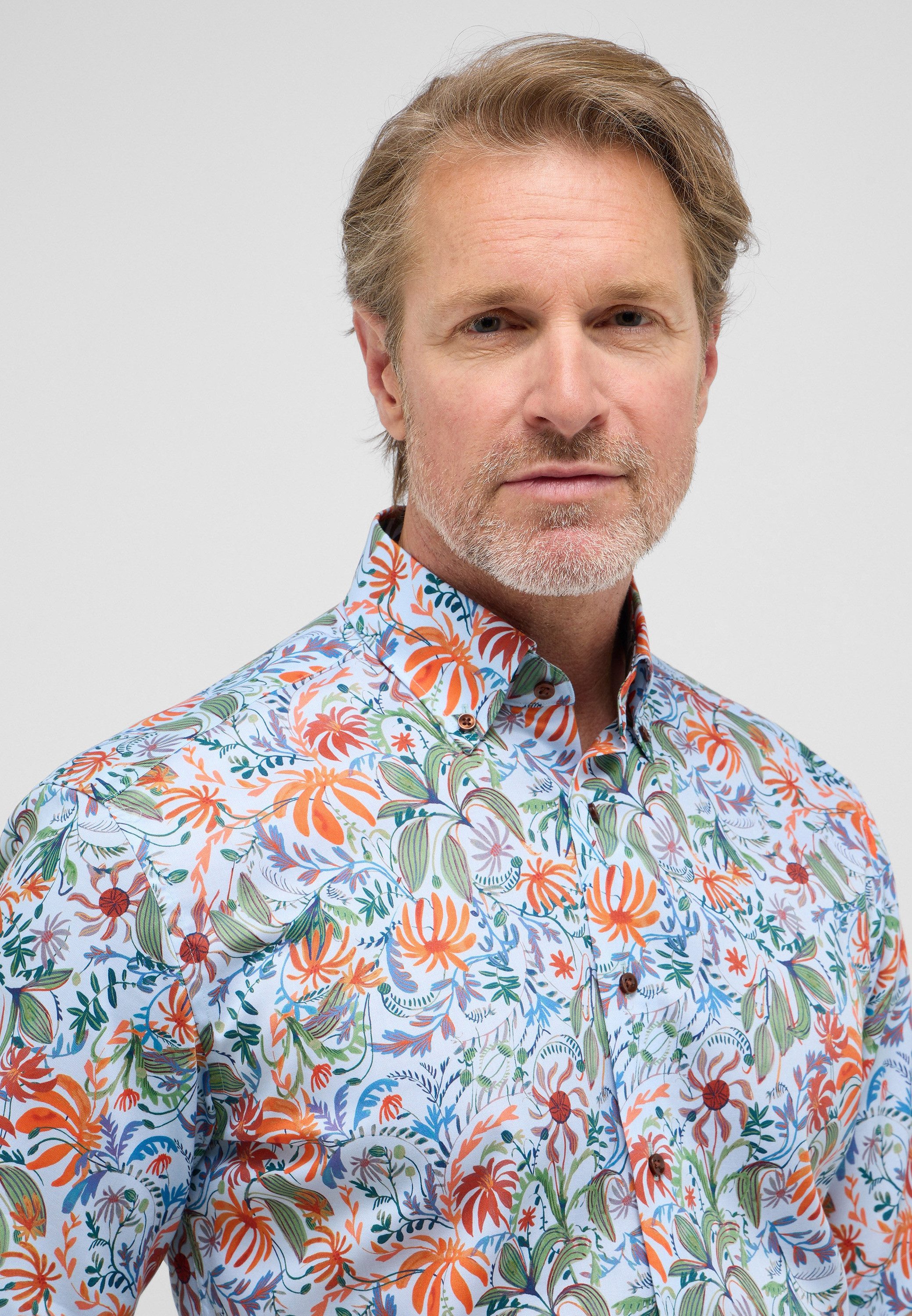 Eterna Overhemd met korte mouwen MODERN FIT NON IRON (strijkvrij)