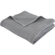 andas deken greta met fijne wafelpiqué, ook als sprei te gebruiken grijs