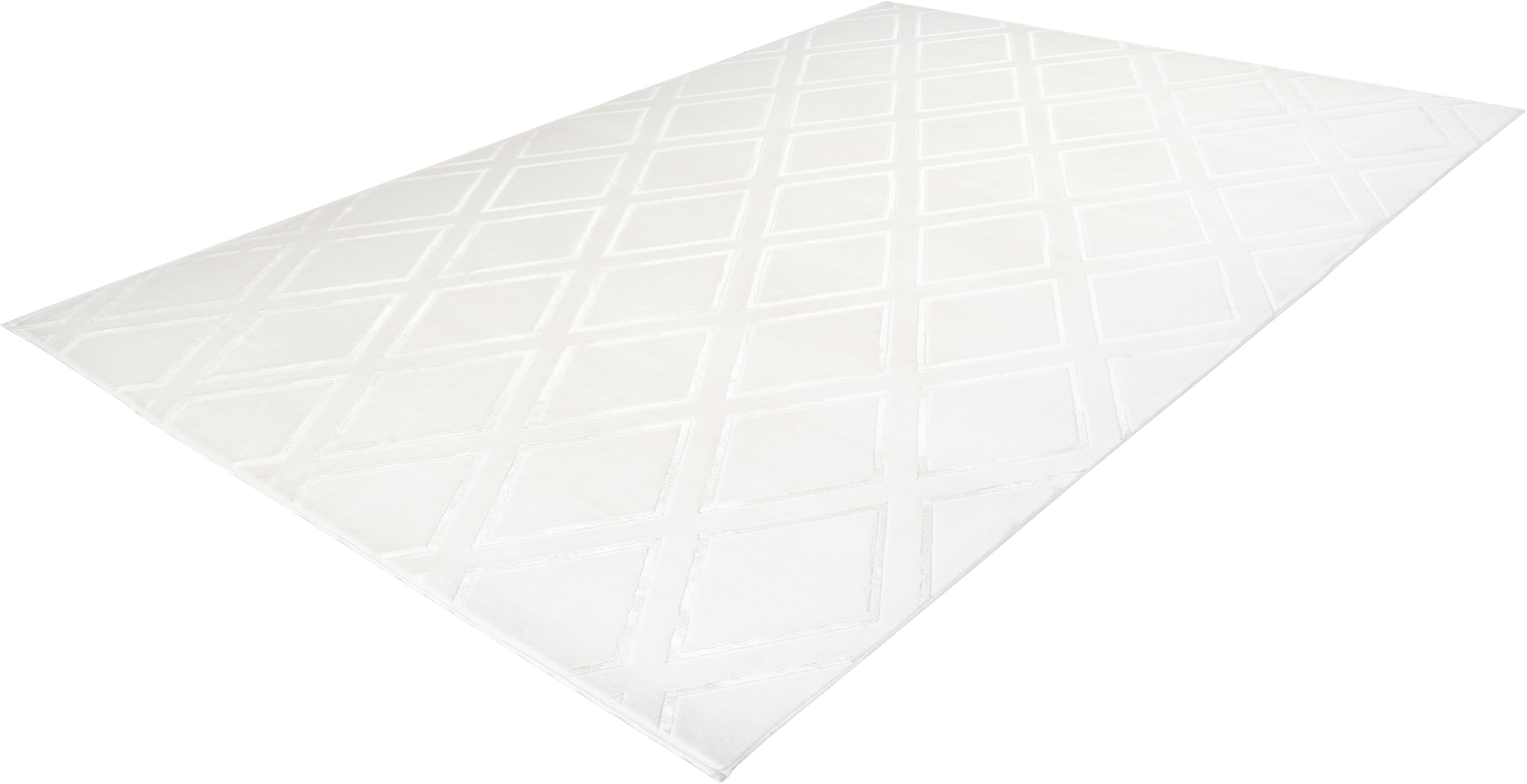 my home Loper Ledion bijzonder zacht door microvezel, loper, korte pool, 3d-effect lopers maat 80x300 cm wit