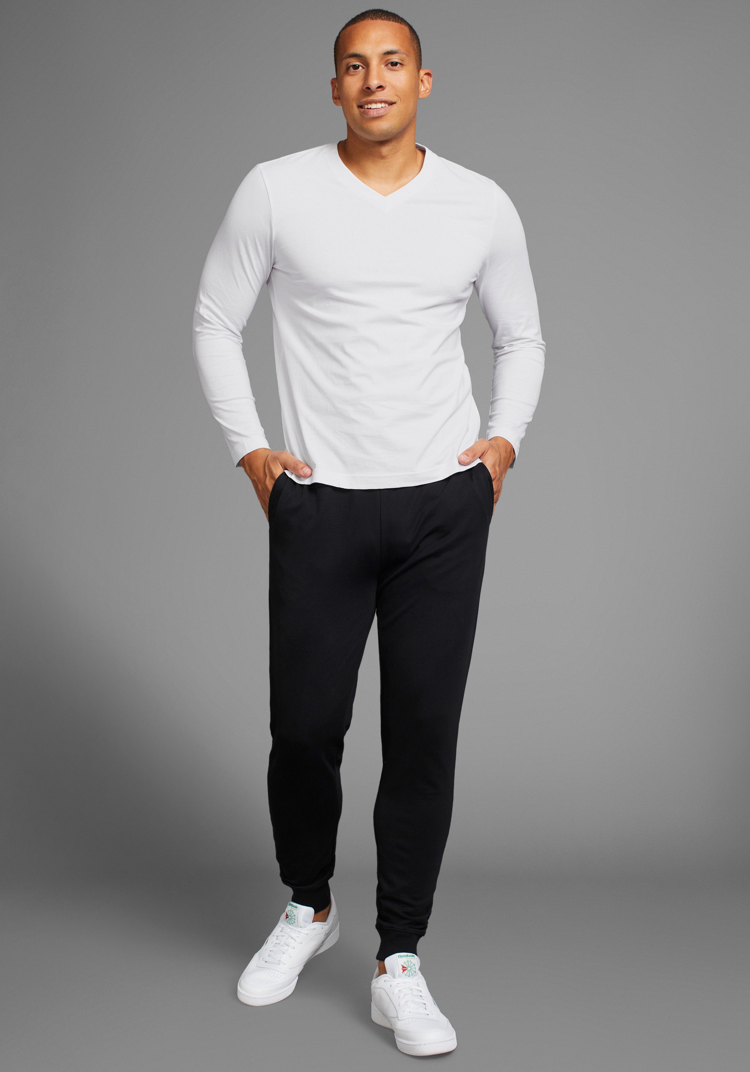 Man's World Shirt met lange mouwen Circular Collection ook voor onderkleding (set, 2-delig, 2 stuks)
