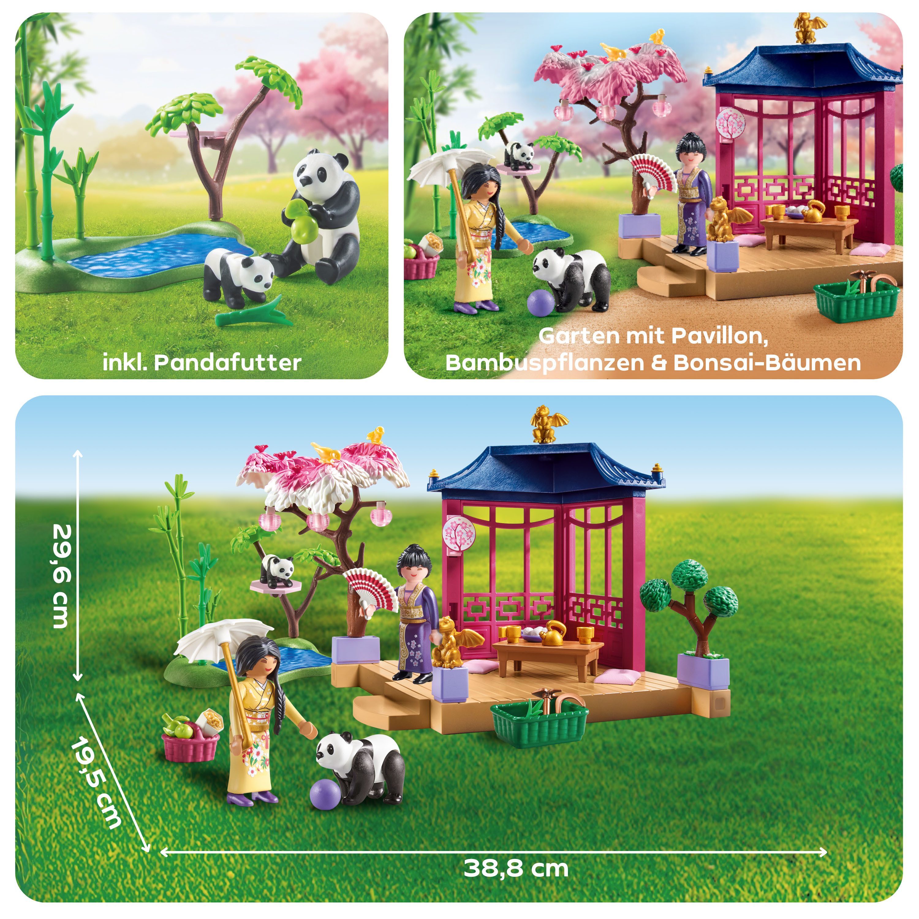 Playmobil® Constructie-speelset Asiatischer Garten mit Pandafütterung (71762), Playmobil My Life (111-delig)