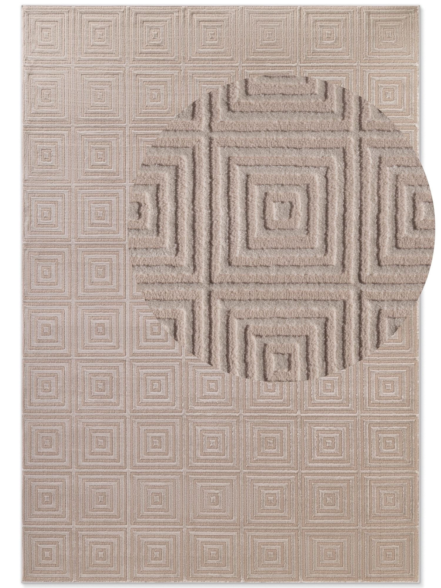 ELLE DECORATION Design-vloerkleed Tourmaline Woonkamer, slaapkamer, loper, hoog-laag effect, gang, glans