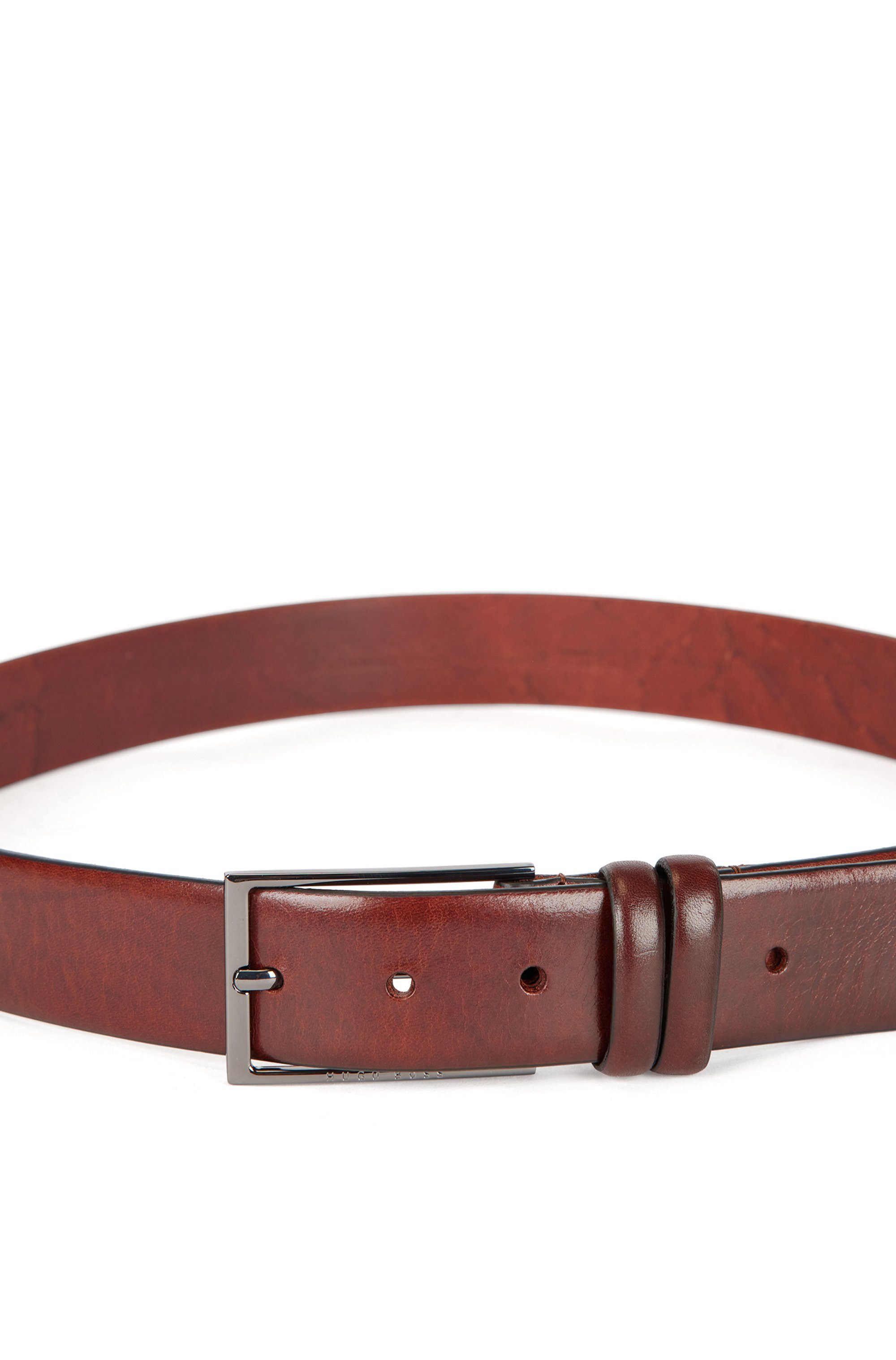 Boss Leren riem CARMELLO van gelooid leer met hugo boss logo-embossing op metalen sluiting