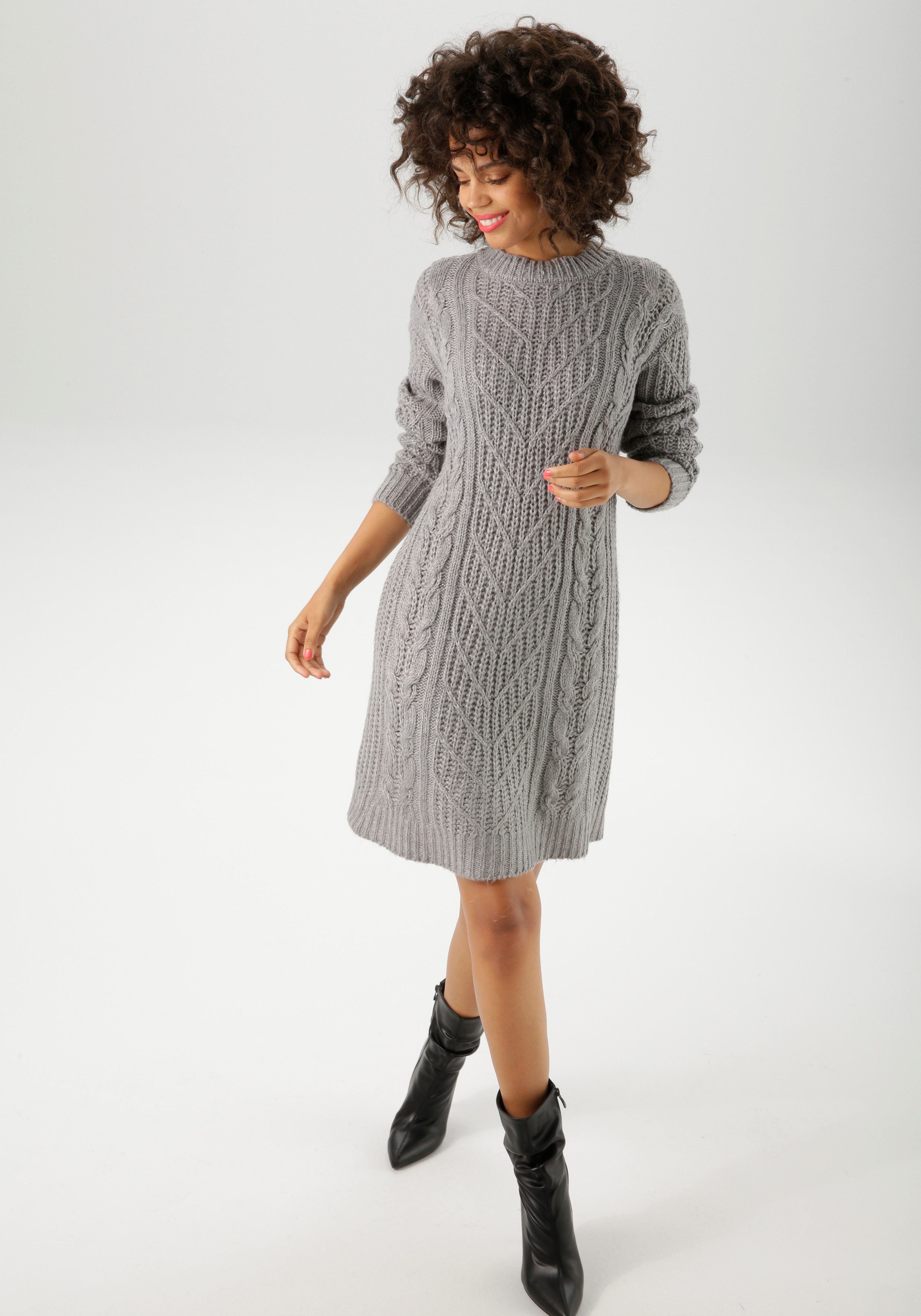 Aniston CASUAL Gebreide jurk trendy motievenmix - nieuwe collectie