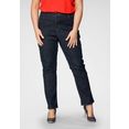 levi's plus straight jeans 724 high rise straight met hoge band blauw