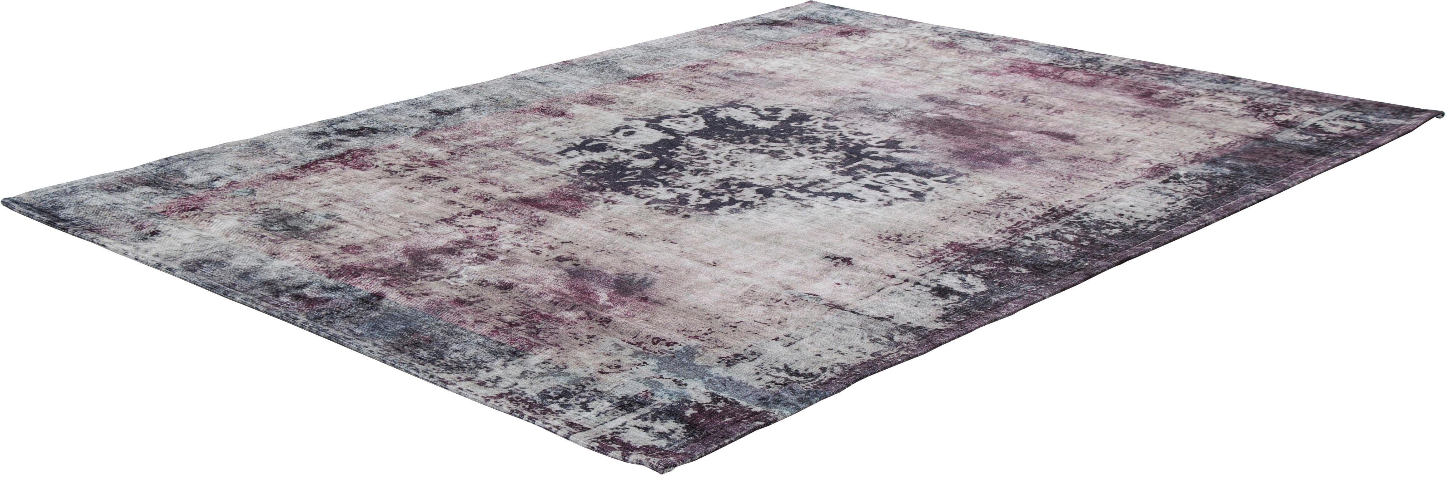my home Vloerkleed Nelio Vintage-design, used look, korte pool, vloerkleed met randdessin