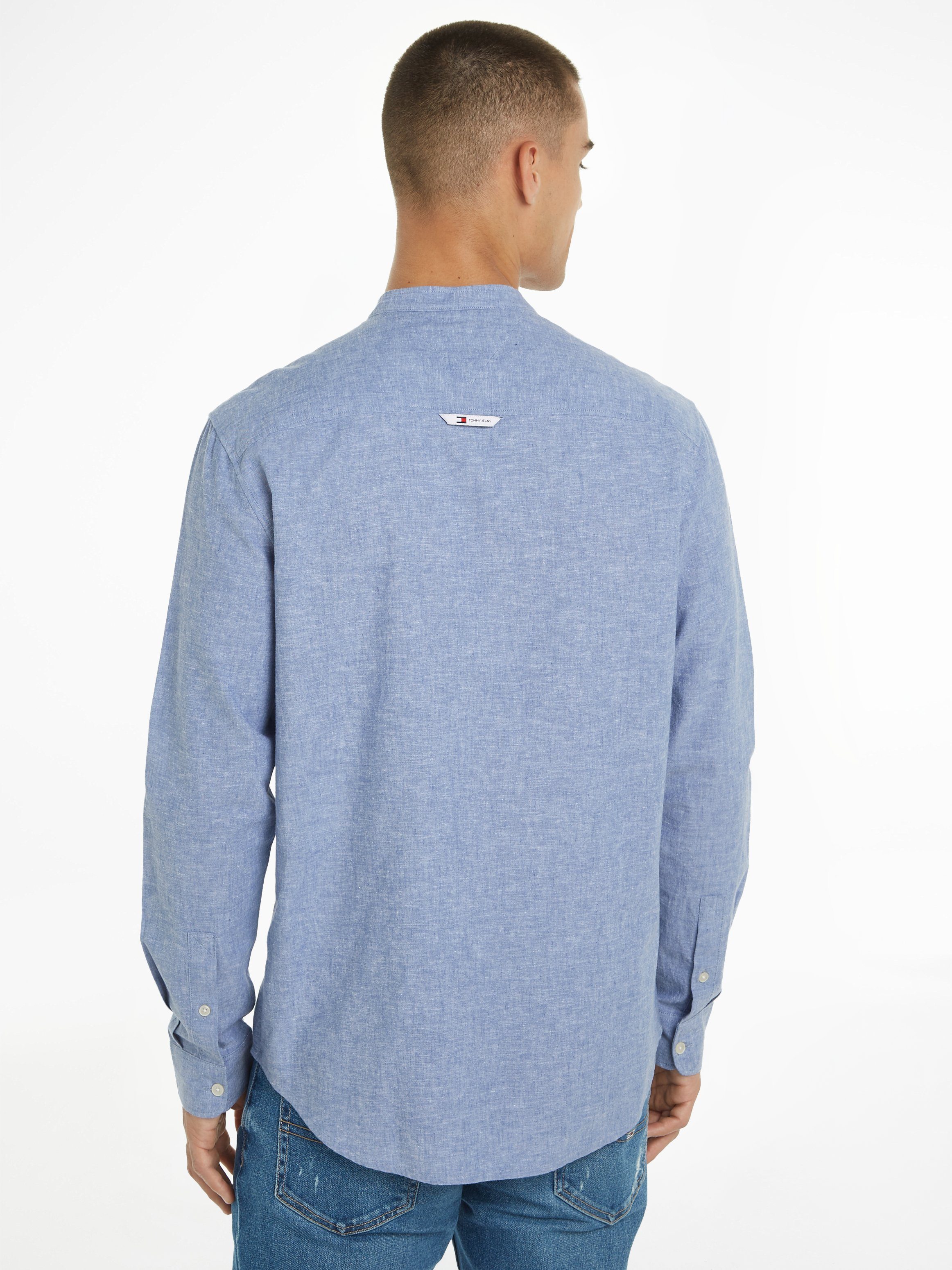 TOMMY JEANS Overhemd met lange mouwen TJM REG MAO LINEN BLEND SHIRT