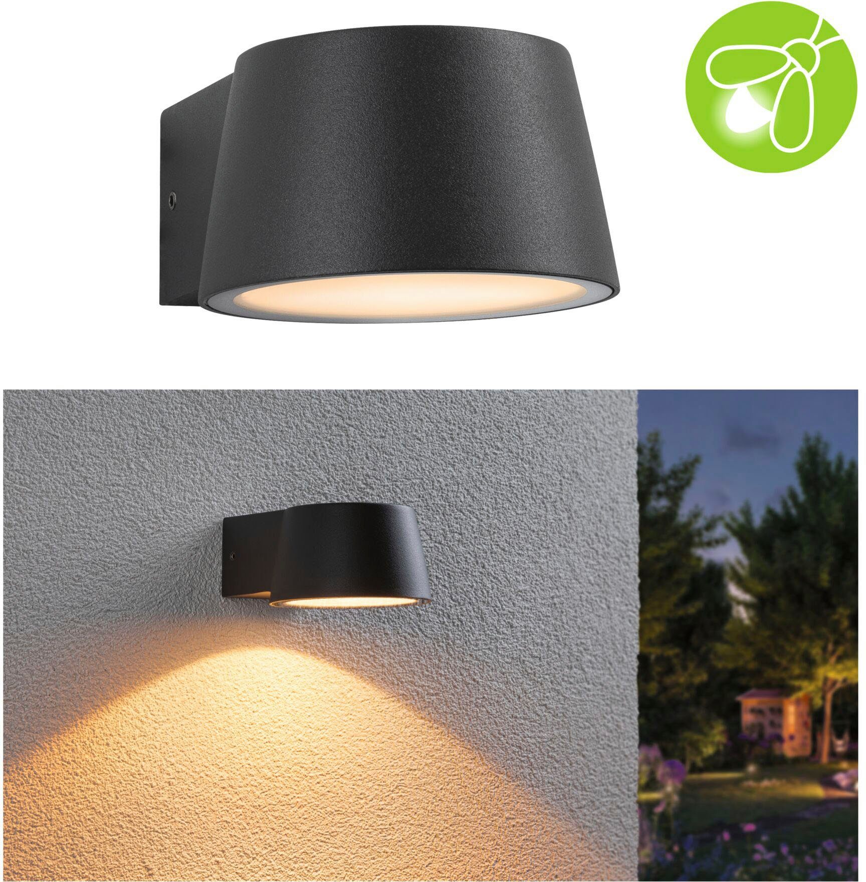 Paulmann Led-wandlamp voor buiten Buiten 230V Capea Aluminium Antraciet Insect friendly (1 stuk)
