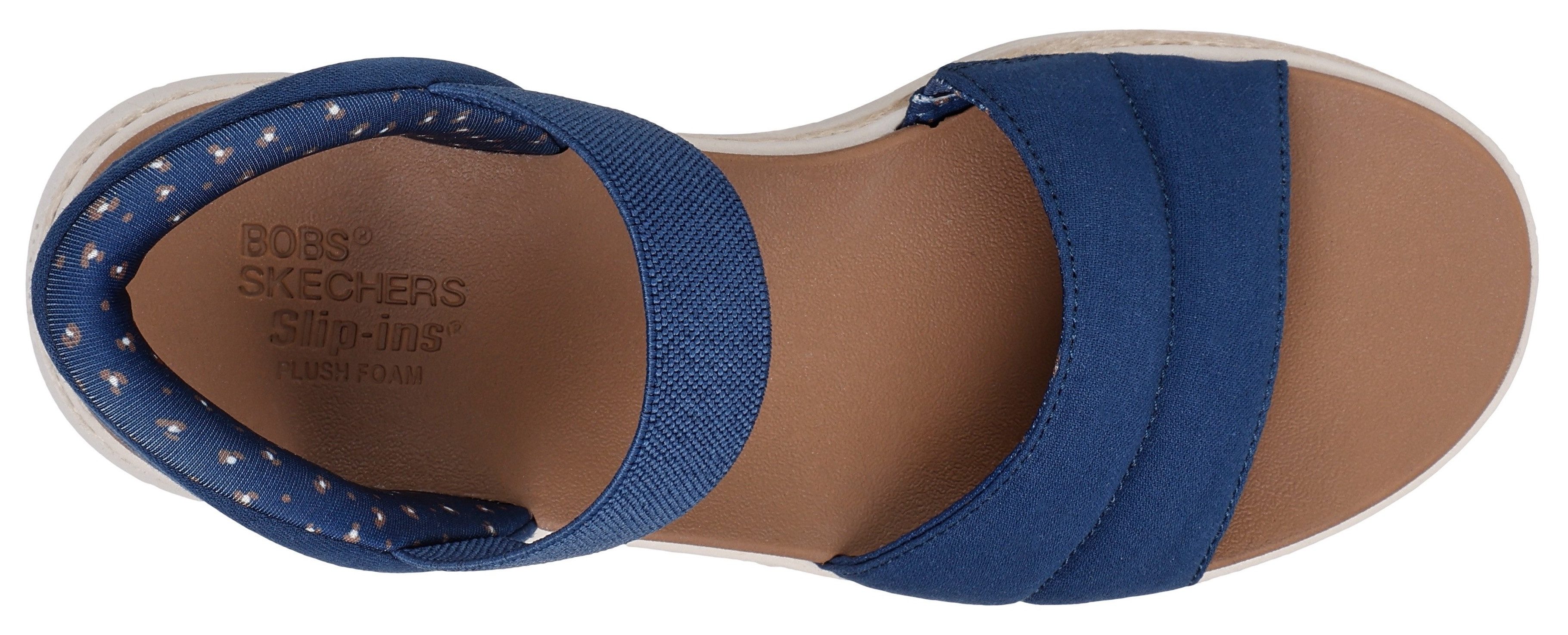 Skechers Sandalen BOBS SUN RAY , wig sandaal, sandalette, plateausandaal met plush foam