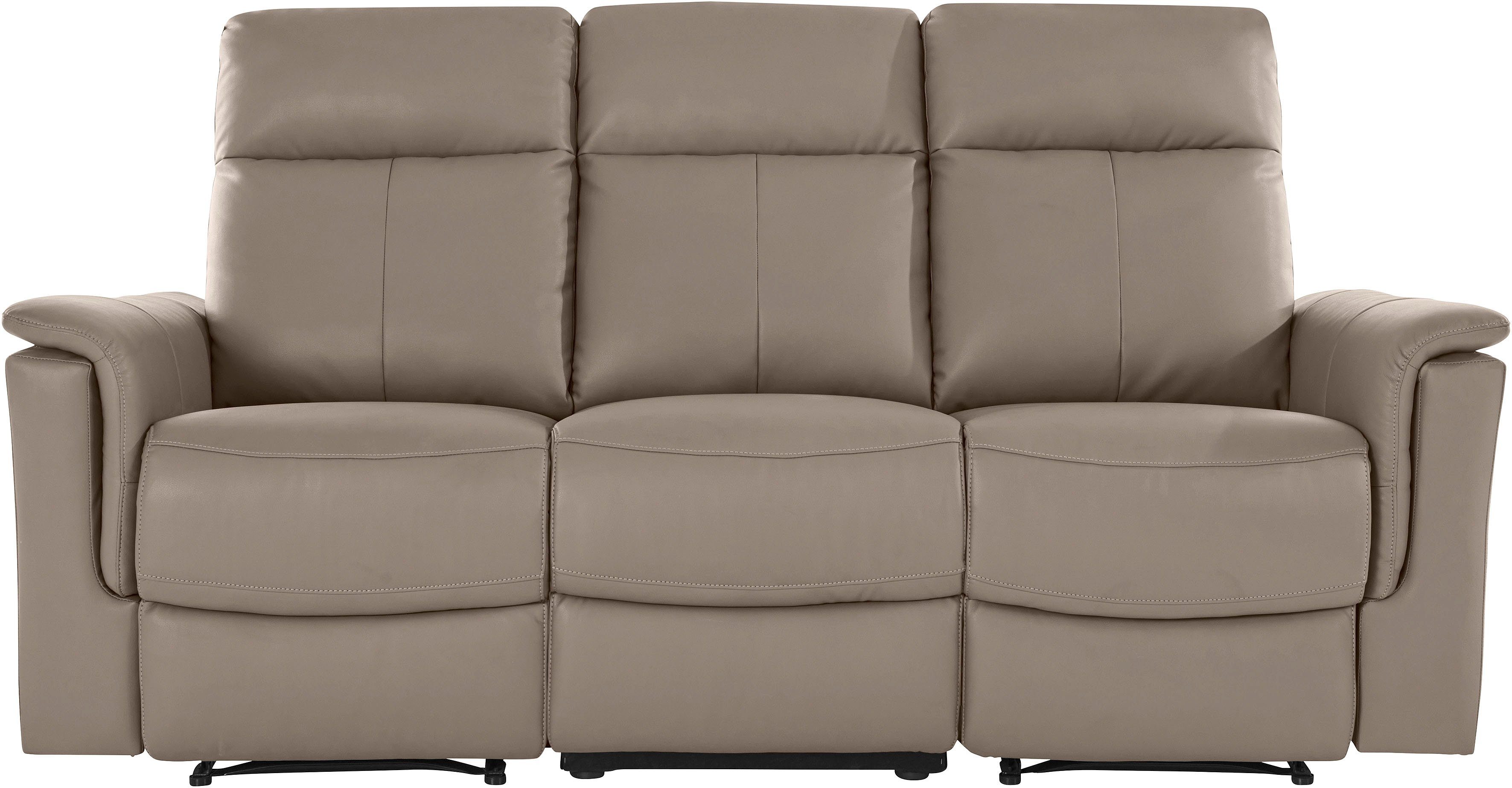 Home affaire 3-zitsbank Southbrook met handmatige en elektrische relaxfunctie