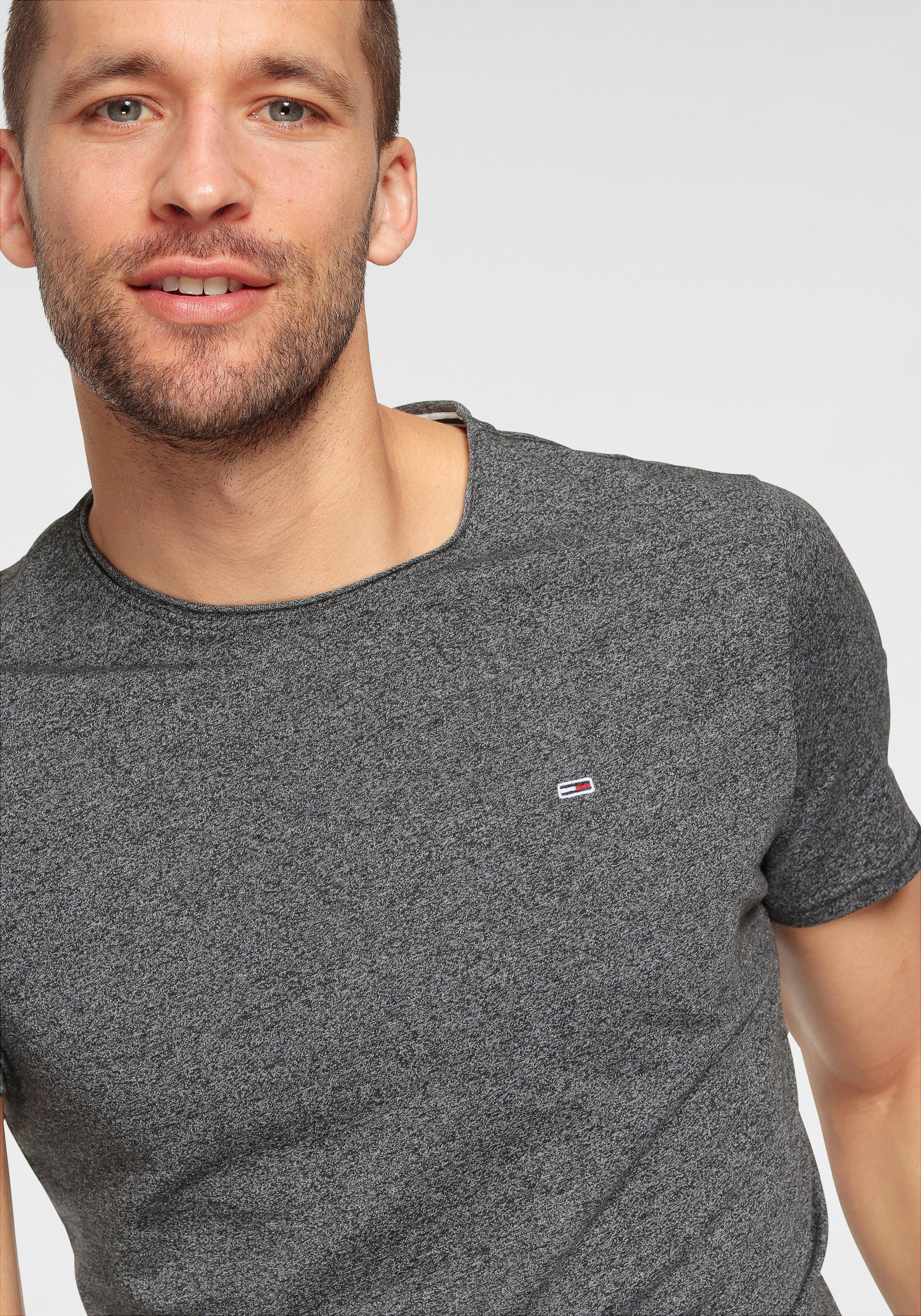 TOMMY JEANS T-shirt TJM SLIM JASPE C NECK Classics slim fit met merklabel