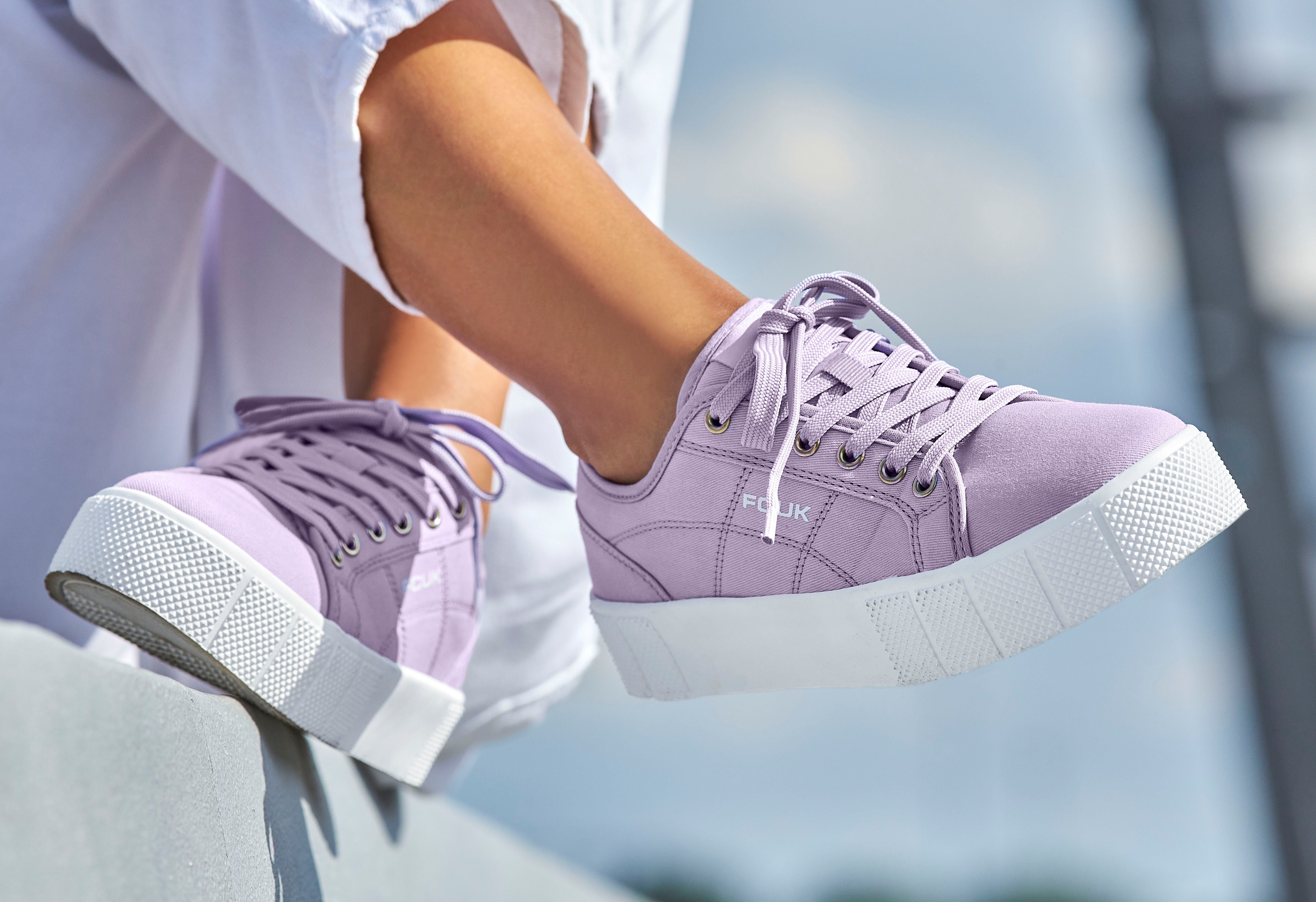 FCUK Sneakers Vrijetijdsschoen, lage schoen met plateaus zool VEGAN