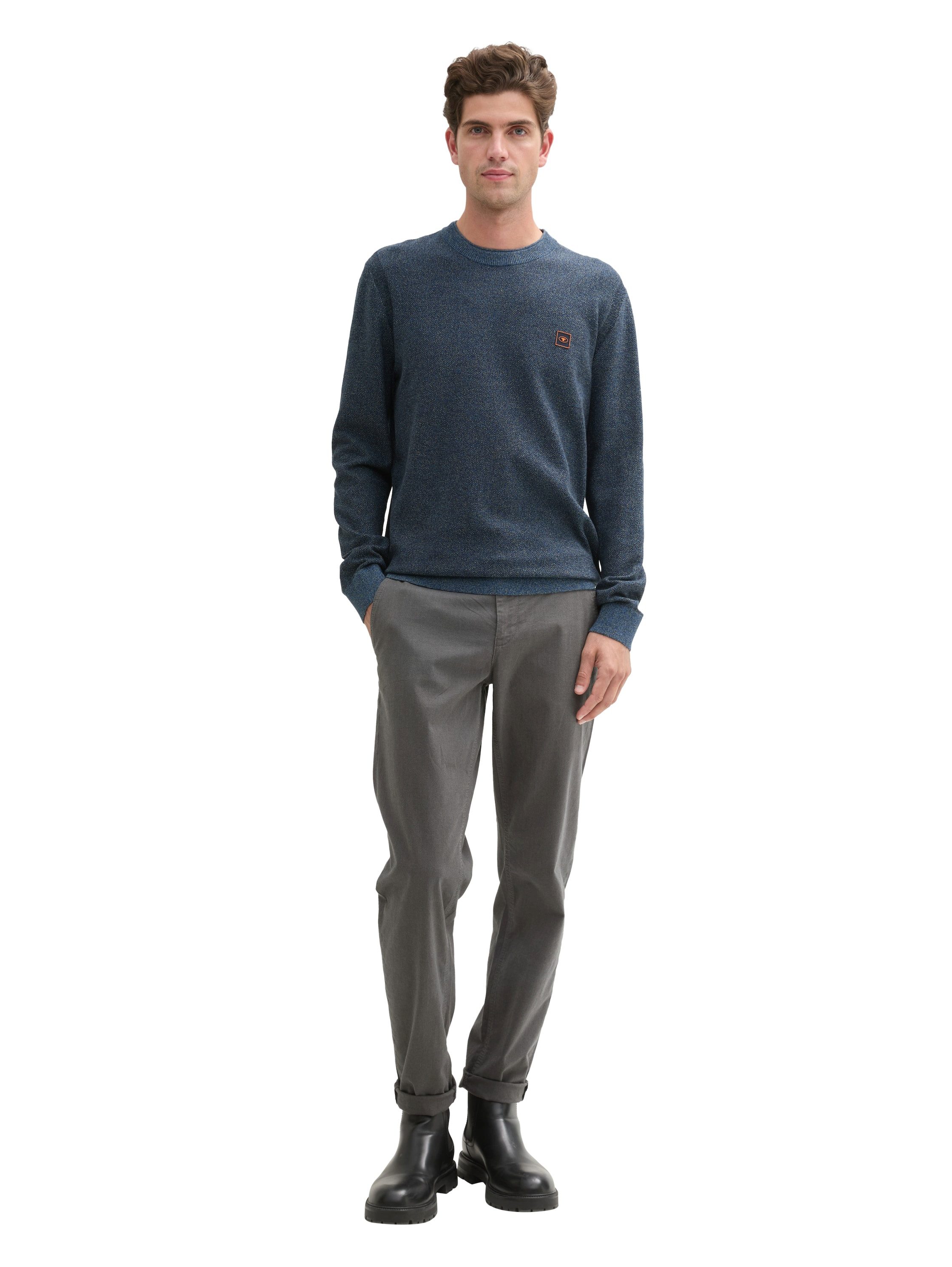 Tom Tailor Gebreide trui met geborduurd logo